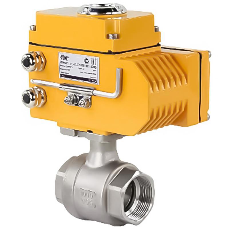 Изображение товара Кран шаровой с электроприводом Dn.ru 1/2" 63 бар внутренняя резьба нержавеющая сталь D160-00149