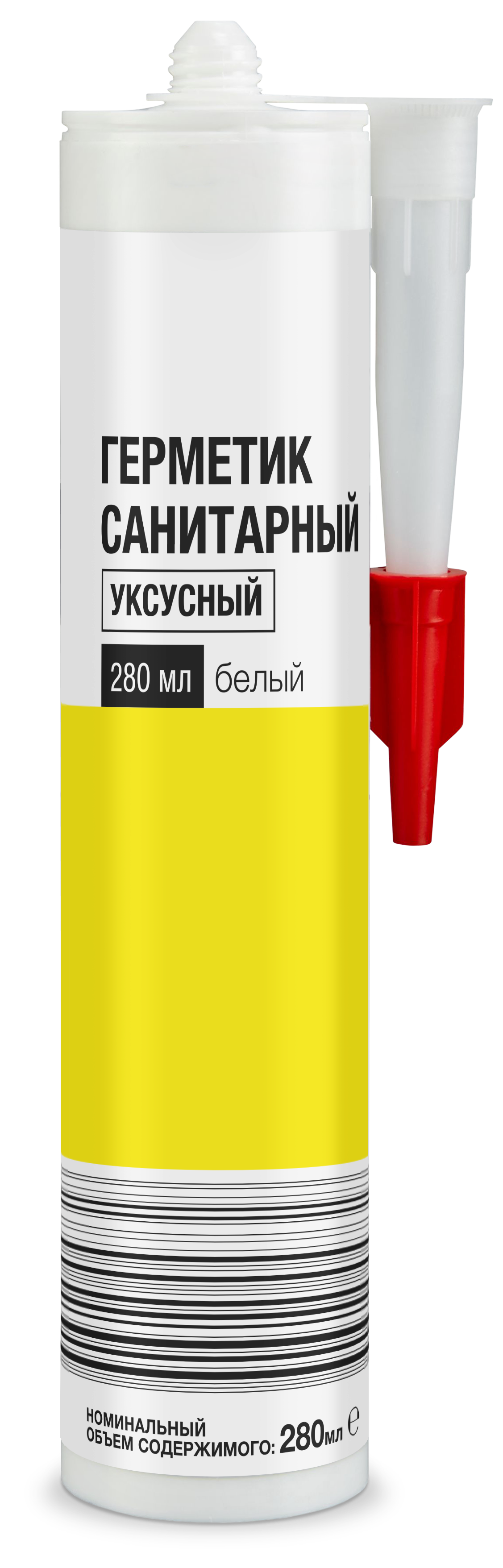 Изображение товара Герметик силиконовый санитарный уксусный белый 280 мл