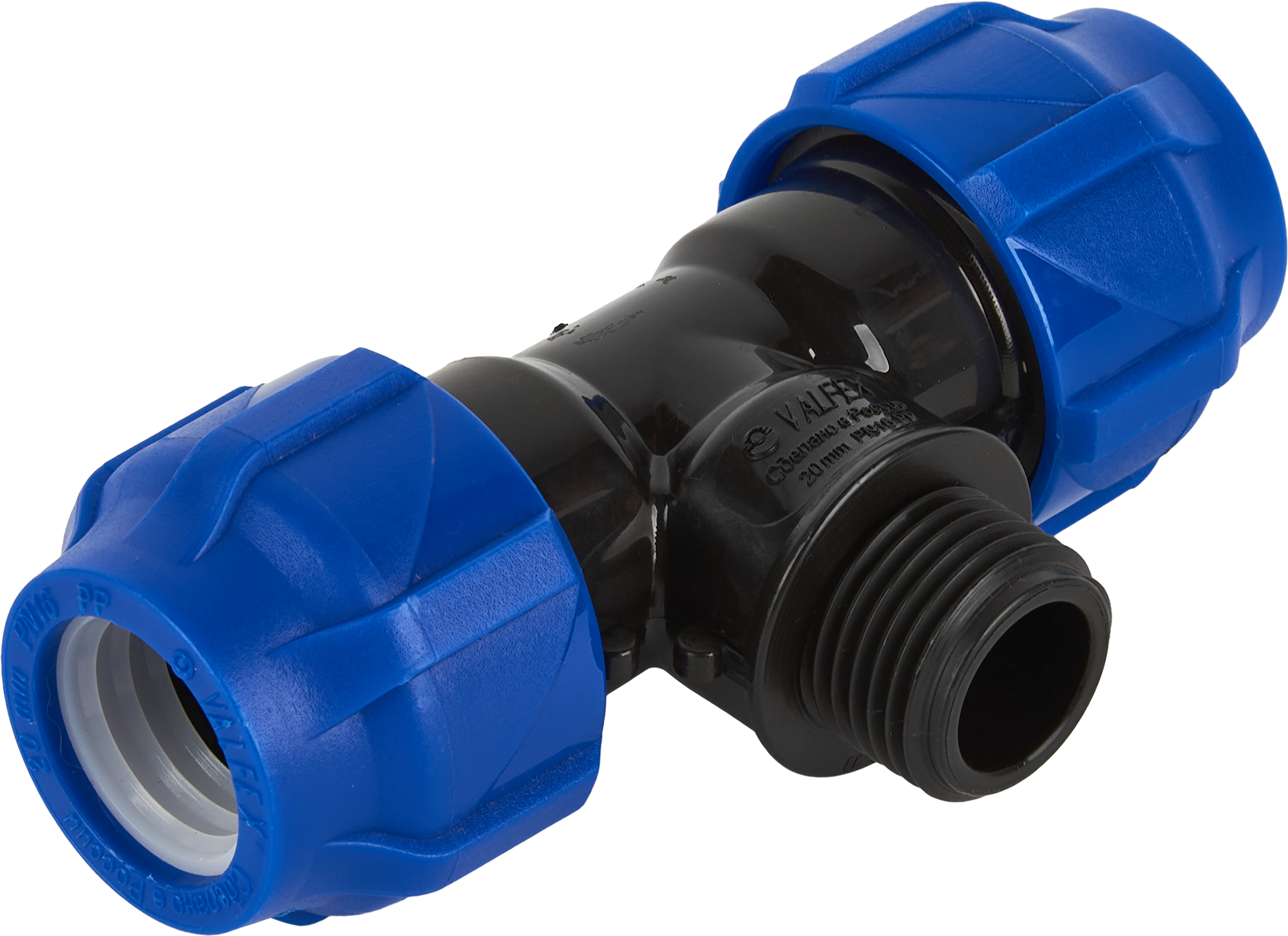 Изображение товара Тройник комбинированный Valfex 20x1/2"x20 мм НР полипропилен 1210022001220