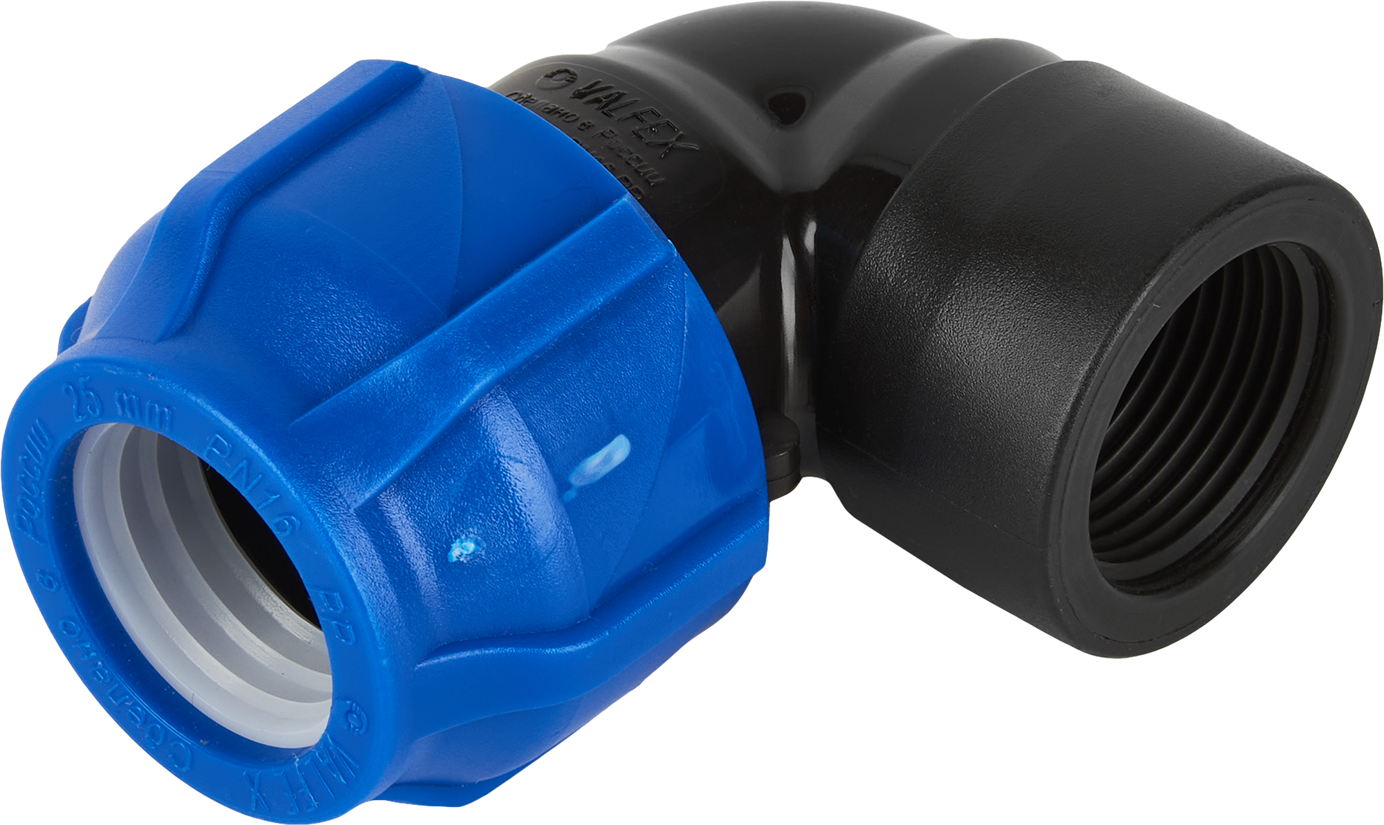 Изображение товара Отвод 90° Valfex 3/4"x25 мм ВР полипропилен 1210012325034