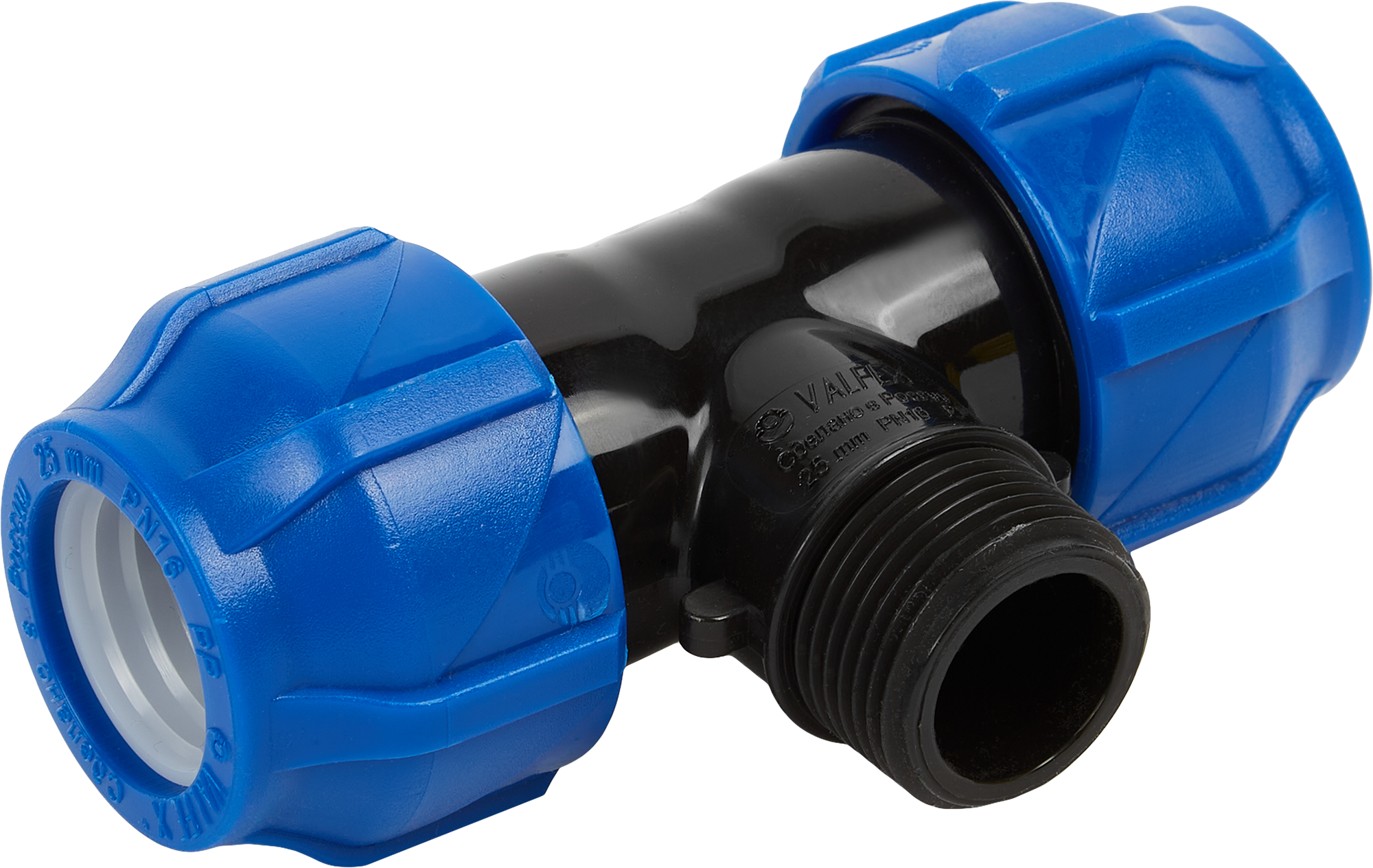 Изображение товара Тройник комбинированный Valfex 25x3/4x25 мм для водопровода из полипропилена