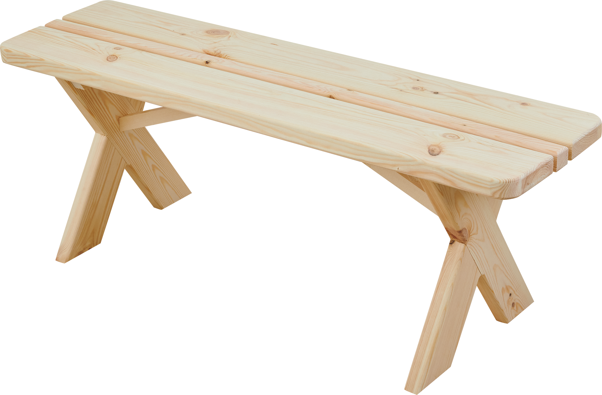 Изображение товара Скамья из сосны 1200x330x460 мм натуральная для сада и террасы