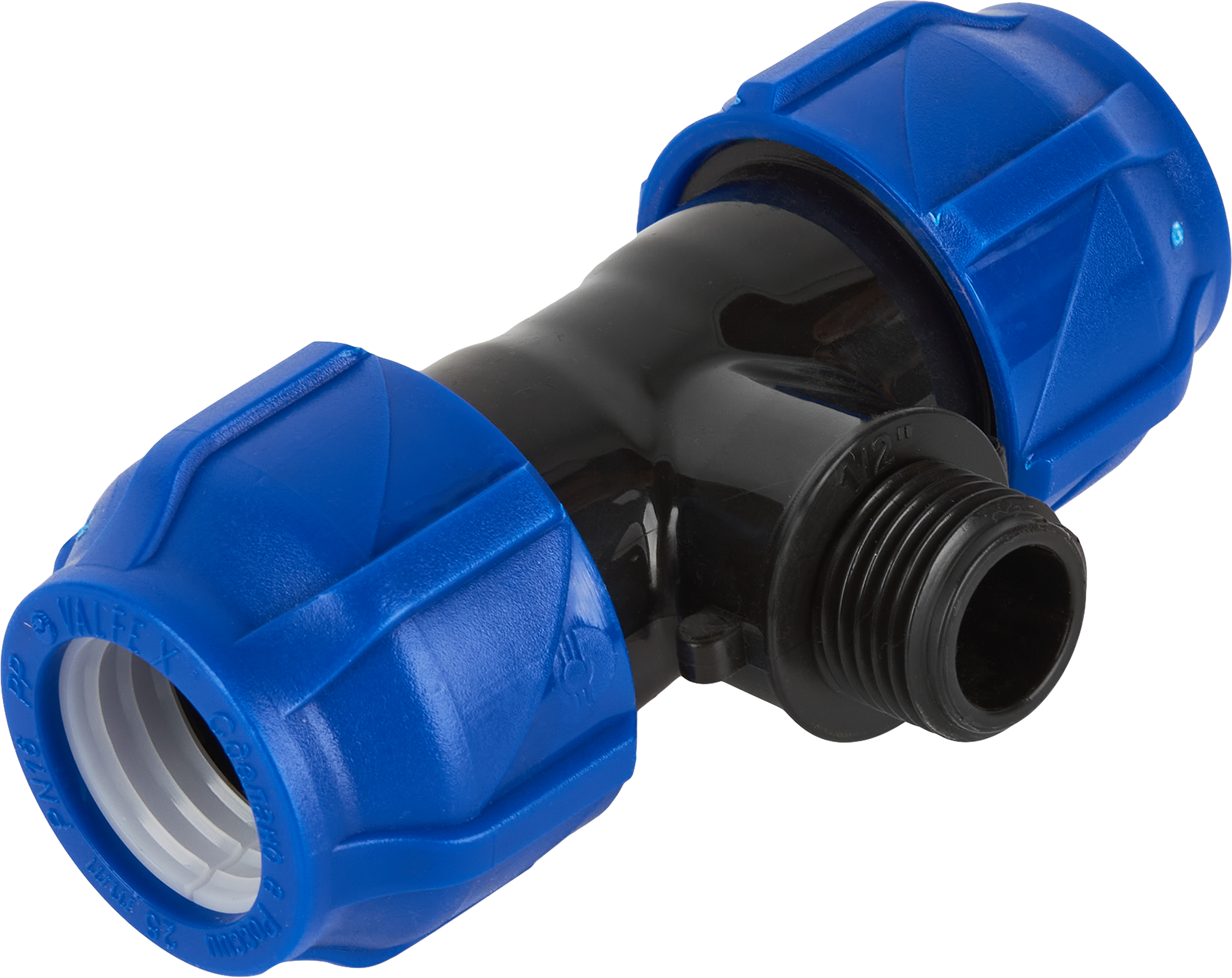 Изображение товара Тройник комбинированный Valfex 25x1/2"x25 мм НР полипропилен 1210022501225