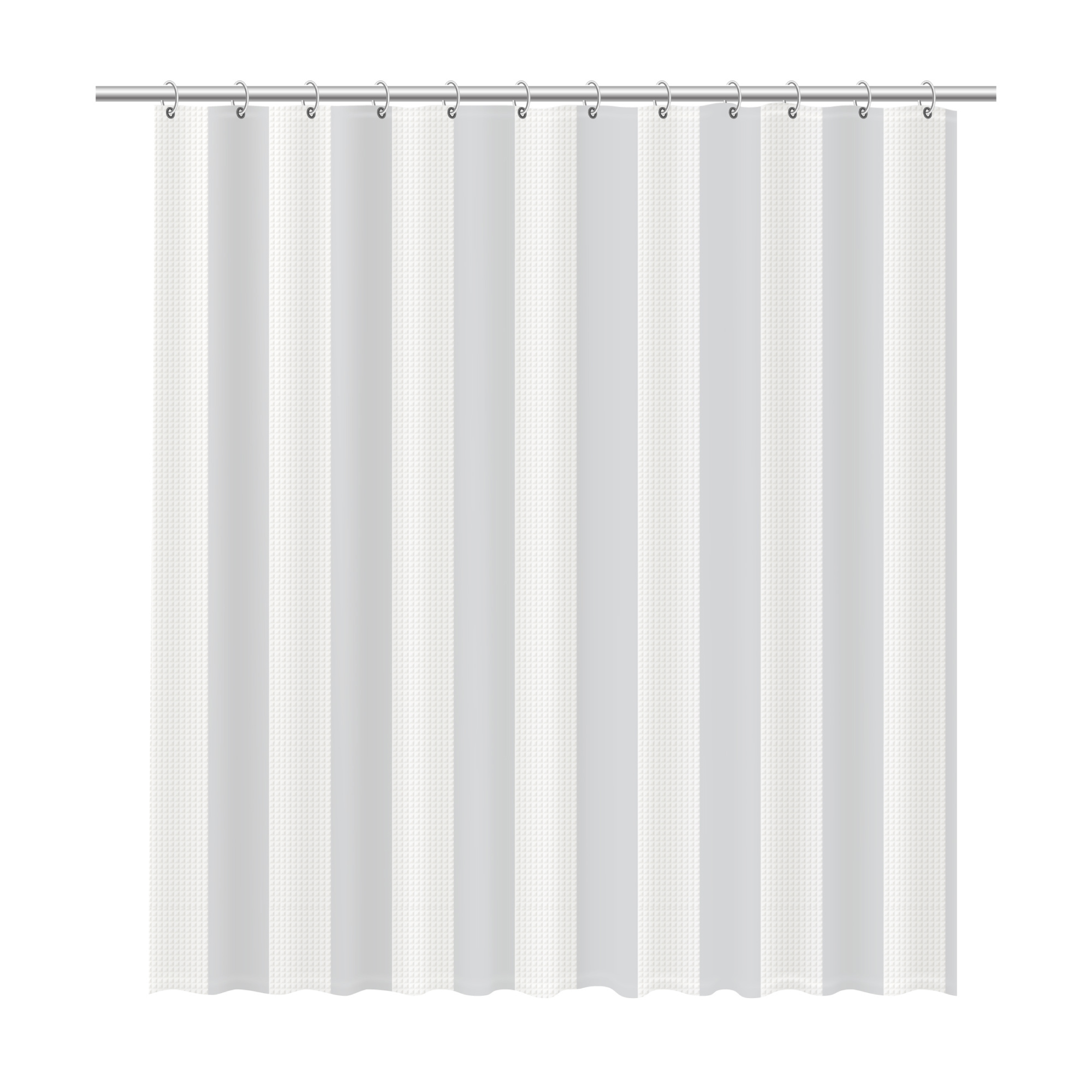 Изображение товара Штора для ванной Fixsen Vafel 180x200 см полиэстер серый водоотталкивающая