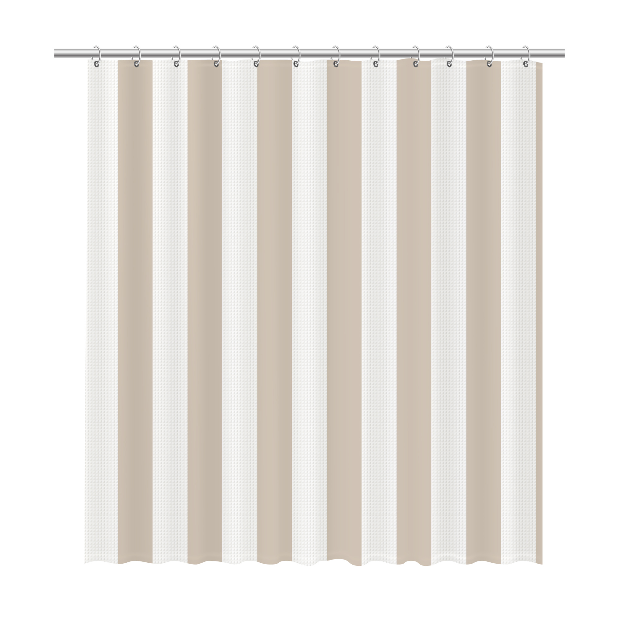 Изображение товара Штора для ванной Fixsen Vafel 180x200 см бежевого цвета Изображение товара Штора для ванной Fixsen Vafel 180x200 см бежевого цвета