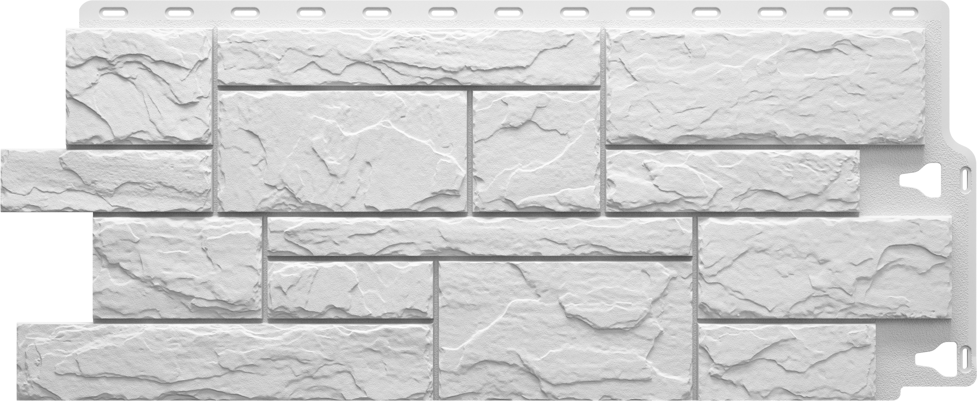 Изображение товара Фасадная панель Docke Dacha Камень крупный белый 0.38 м²