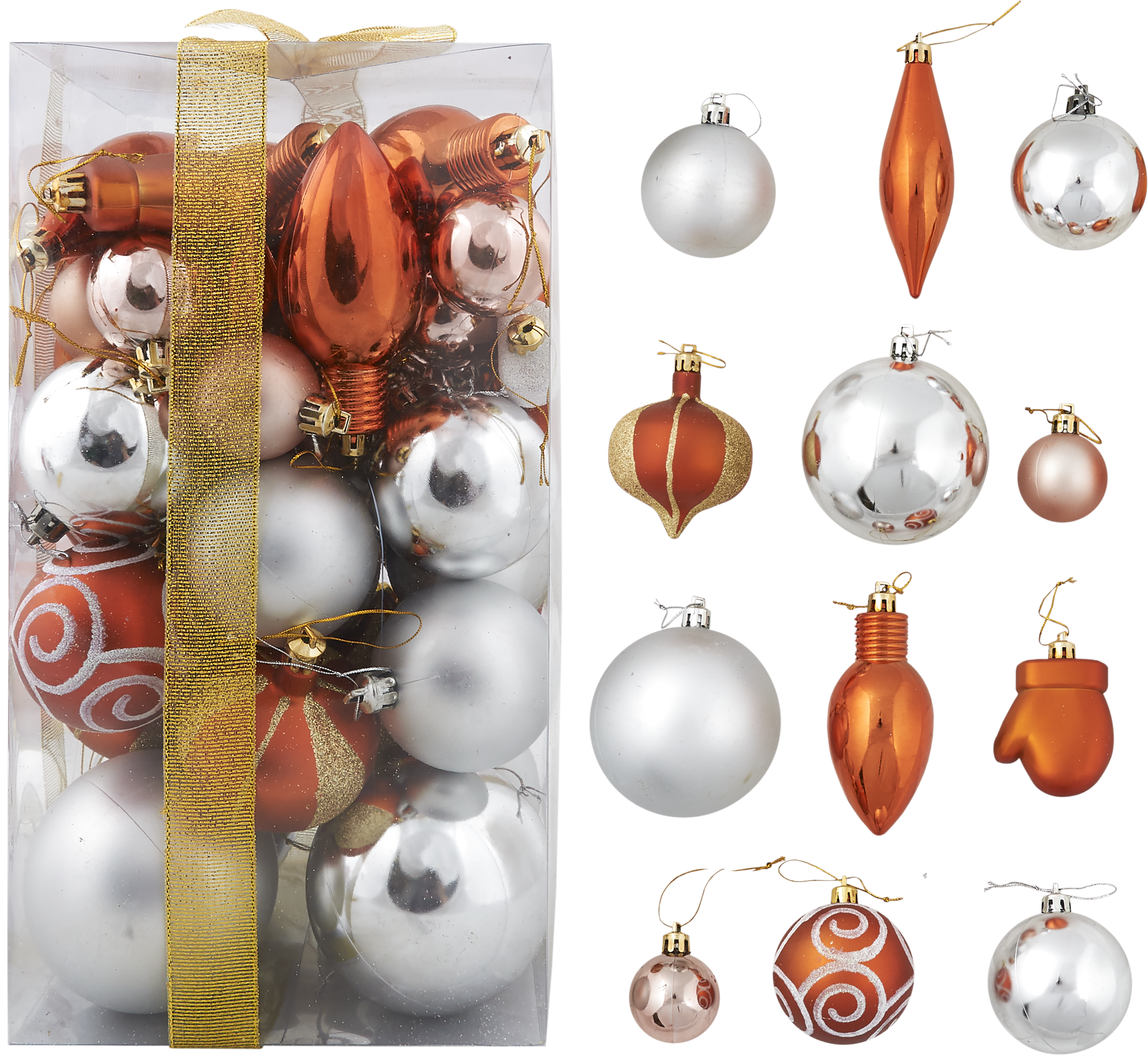 Изображение товара Набор ёлочных шаров цвет мультиколор, 50 шт.