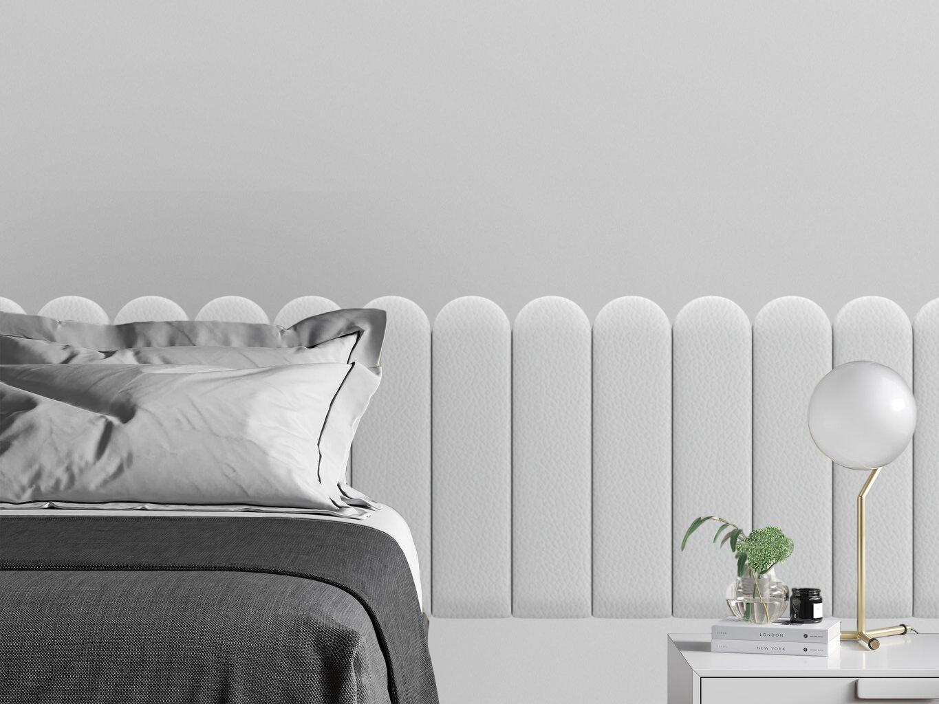 Изображение товара Комплект мягких панелей Tartilla арка эко кожа цвет белый 600х150х35мм 2шт