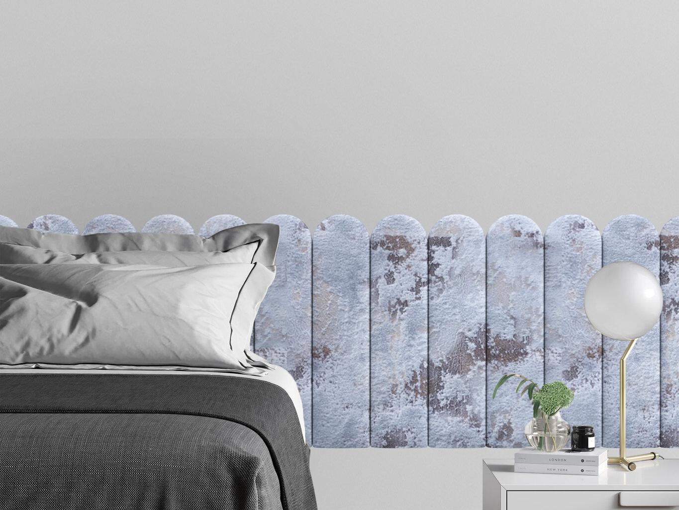 Изображение товара Мягкая панель Tartilla Shtorm Sky 600х150х35 голубой арка Изображение товара Мягкая панель Tartilla Shtorm Sky 600х150х35 голубой арка