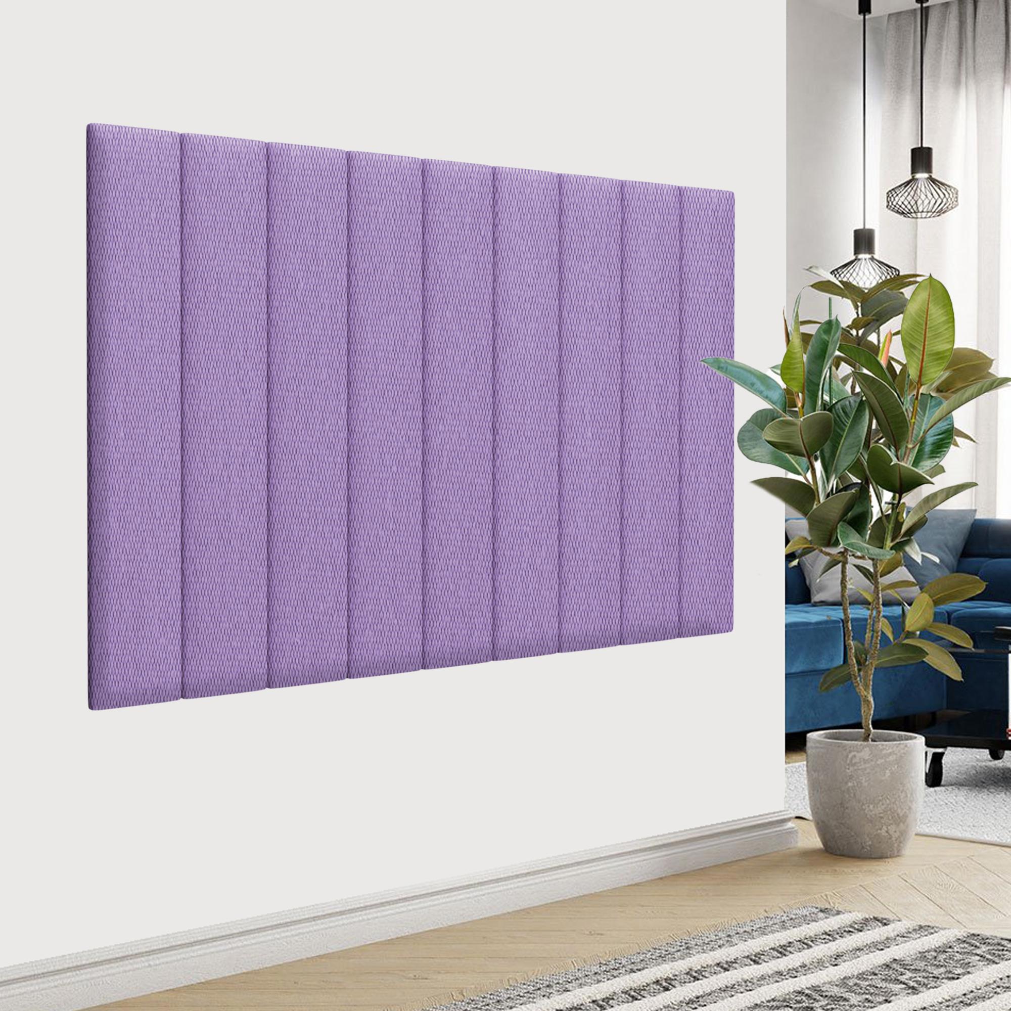Изображение товара Комплект мягких панелей Tartilla прямоугольник рогожка цвет фиолетовый 900х150х35мм 2шт