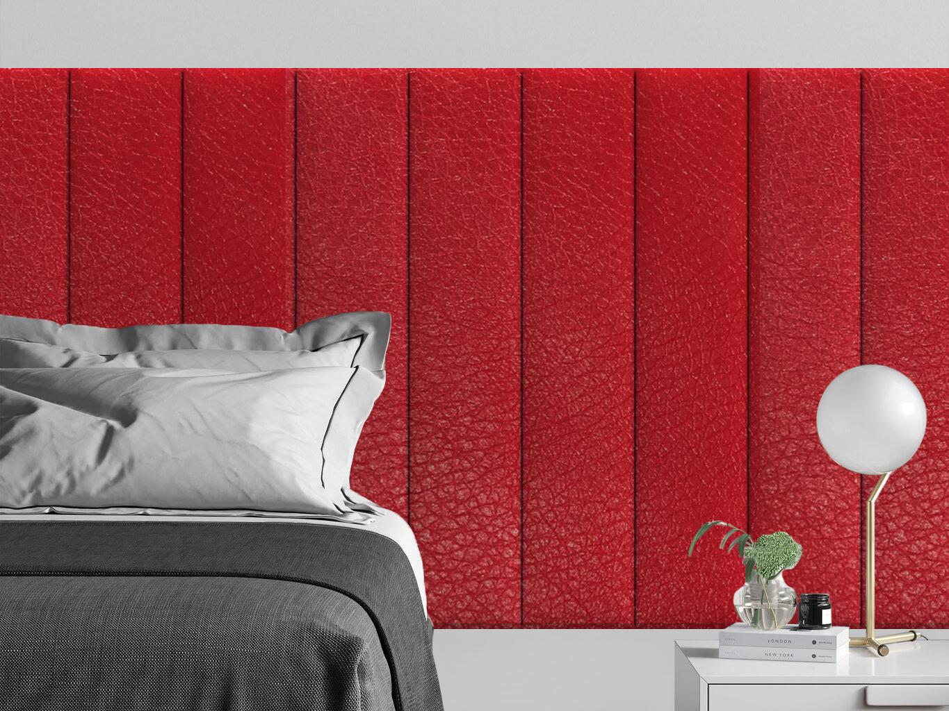 Изображение товара Мягкая панель Tartilla прямоугольник эко кожа цвет красный 1000х200х29мм 1шт