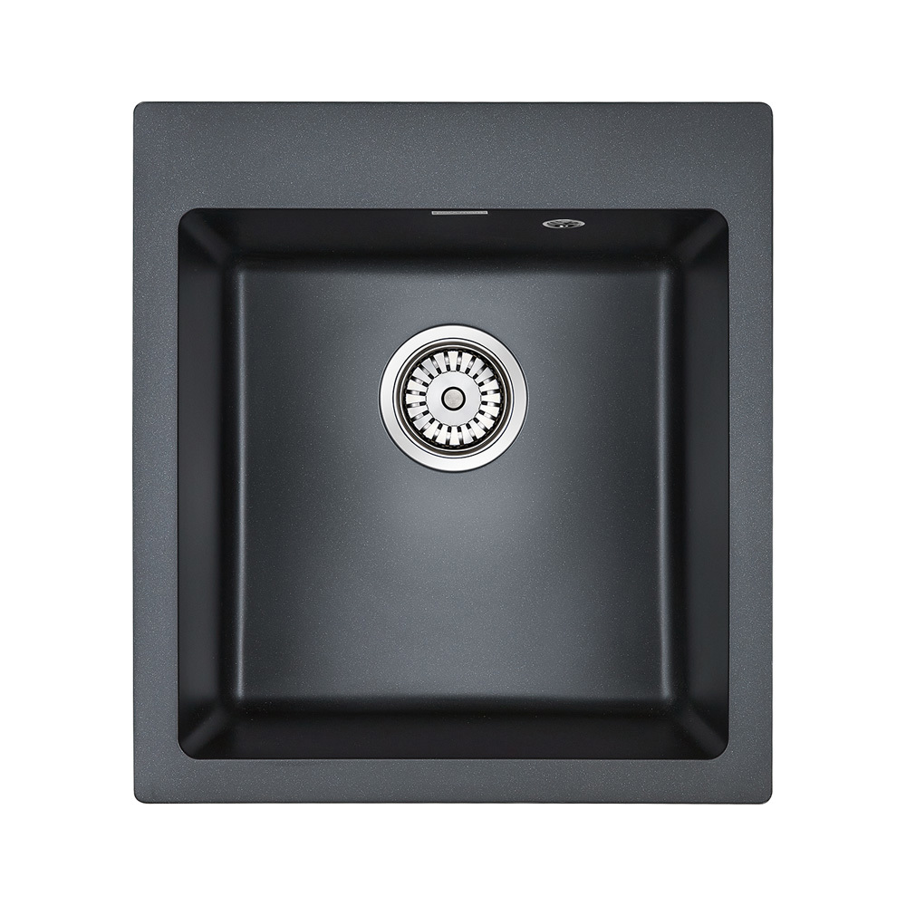 Изображение товара Кухонная мойка Paulmark PM104651-BLM Zemar 46x50x19 см кварц цвет черный