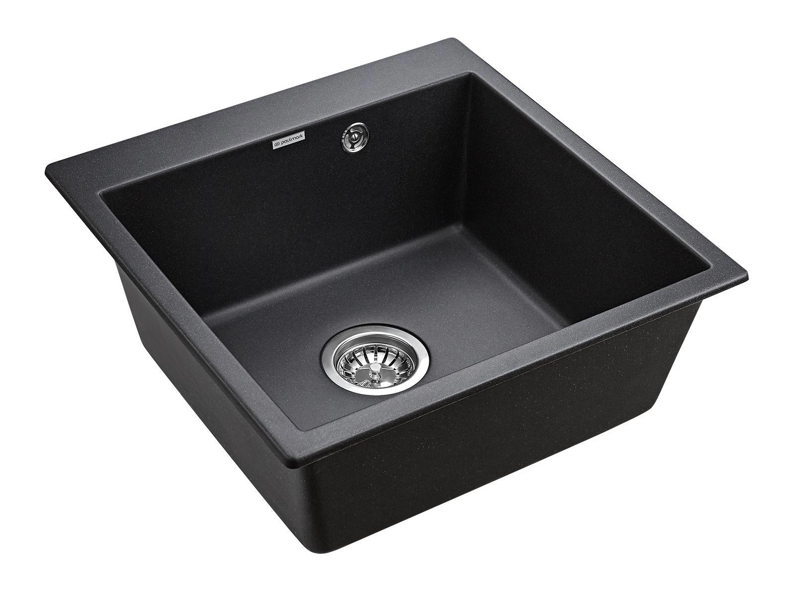 Изображение товара Кварцевая кухонная мойка Paulmark PM105152-BL Praktisch 51x52 см черная