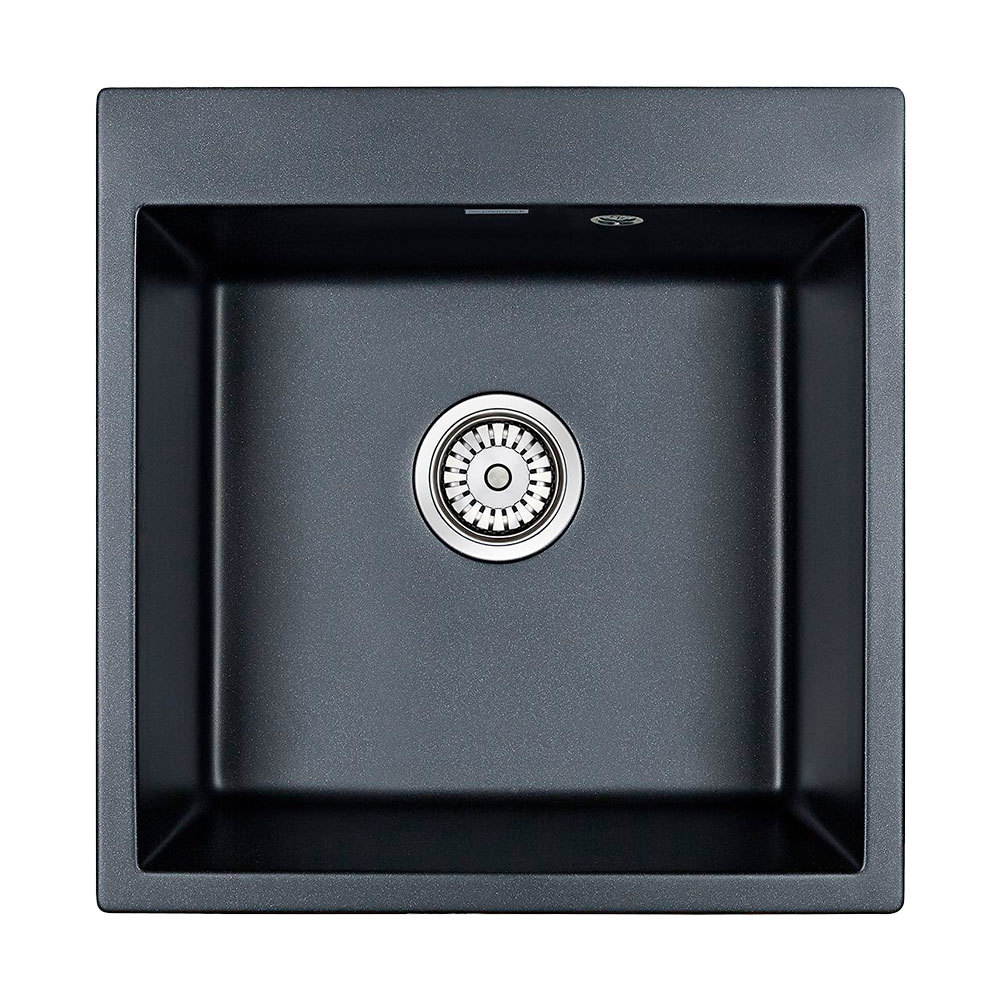 Изображение товара Кухонная кварцевая мойка Paulmark PM105152-BLM Praktisch 51x52 см черная