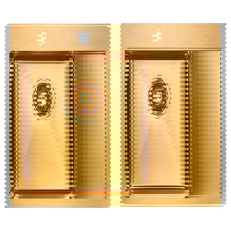 Изображение товара Кухонная мойка Paulmark PM225951-BGL Flank 59x51x20 см нержавеющая сталь цвет золото