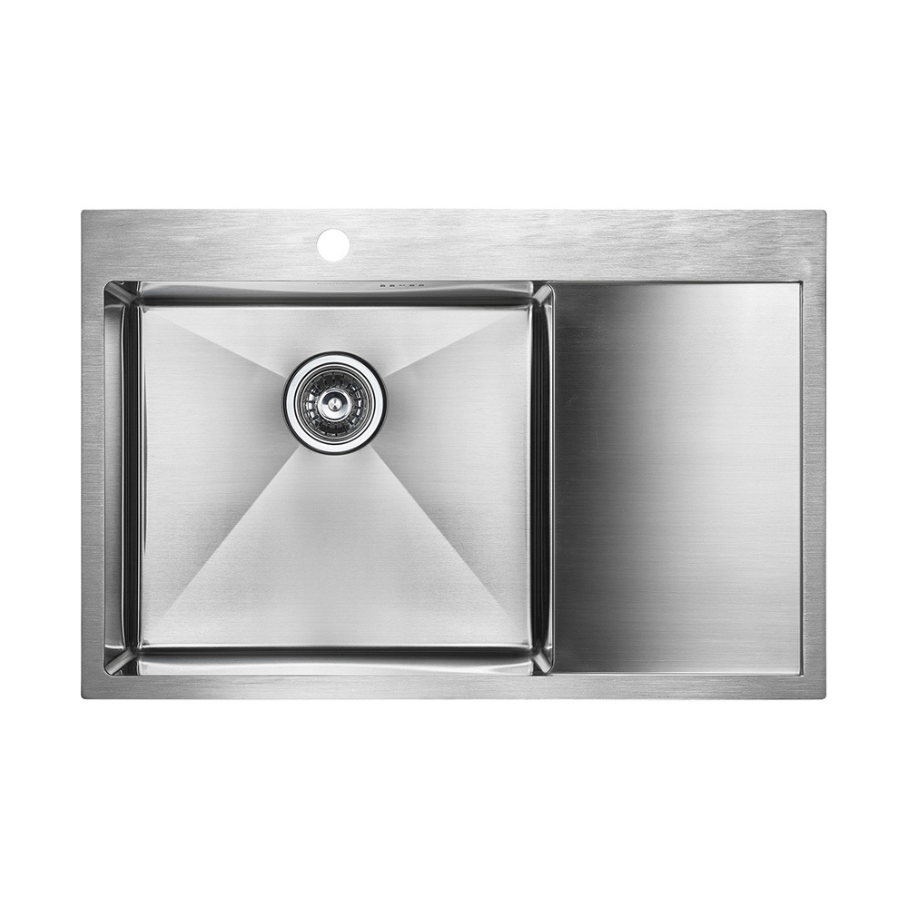 Изображение товара Кухонная мойка Paulmark PM217851-BSL Atlan 78x51x20 см нержавеющая сталь цвет черный