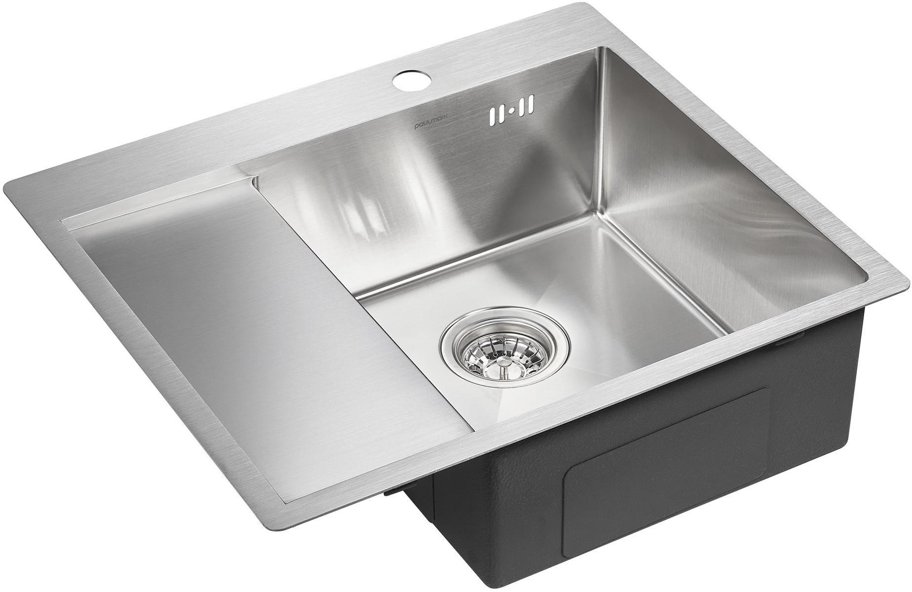 Изображение товара Кухонная мойка Paulmark PM225951-BSR Flank 59x51x20 см нержавеющая сталь цвет золото