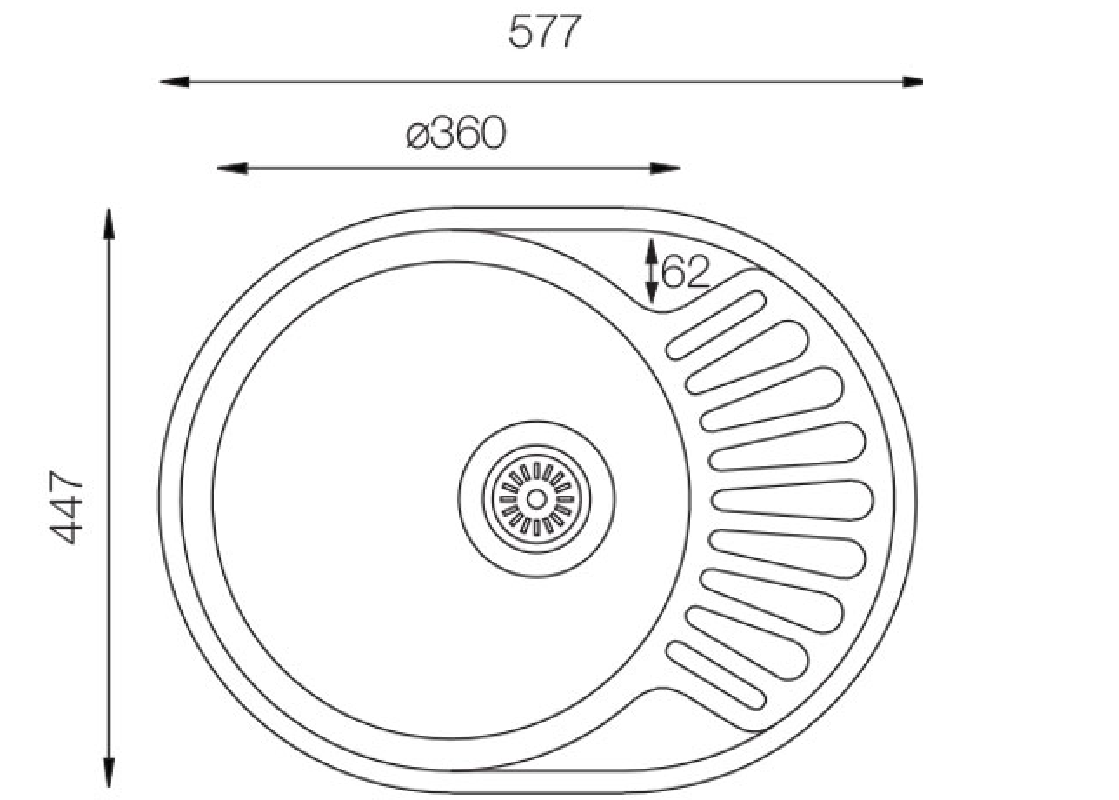 Изображение товара Врезная мойка Topzero Favorite 57x54.5x19 см нержавеющая сталь цвет металл
