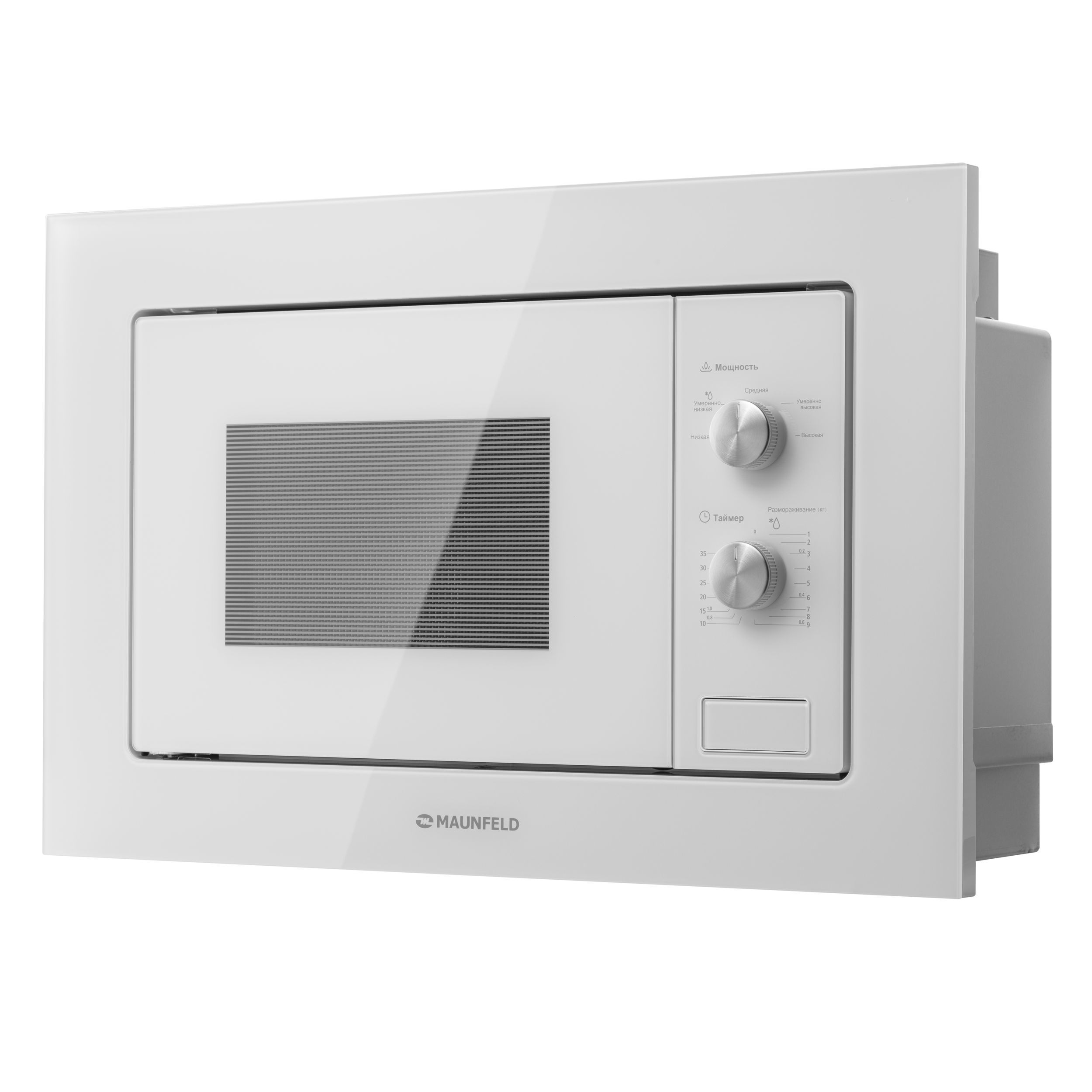 Изображение товара Встраиваемая микроволновая печь Maunfeld MBMO.20.1PGW 20л белая механика