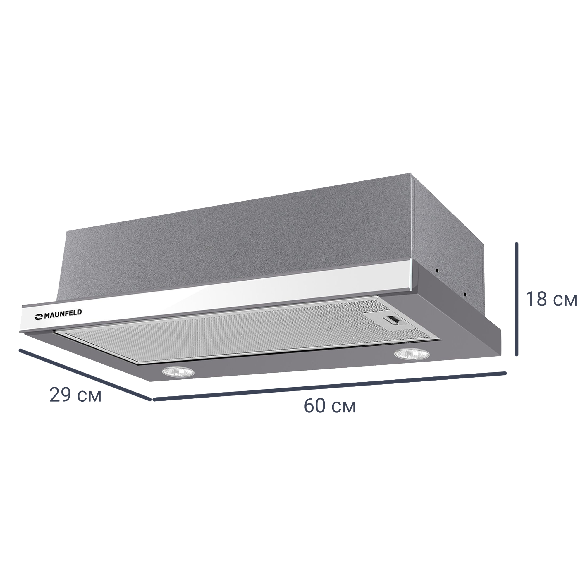 Изображение товара Встраиваемая вытяжка MAUNFELD VS Slide 60 см нержавеющая сталь хром