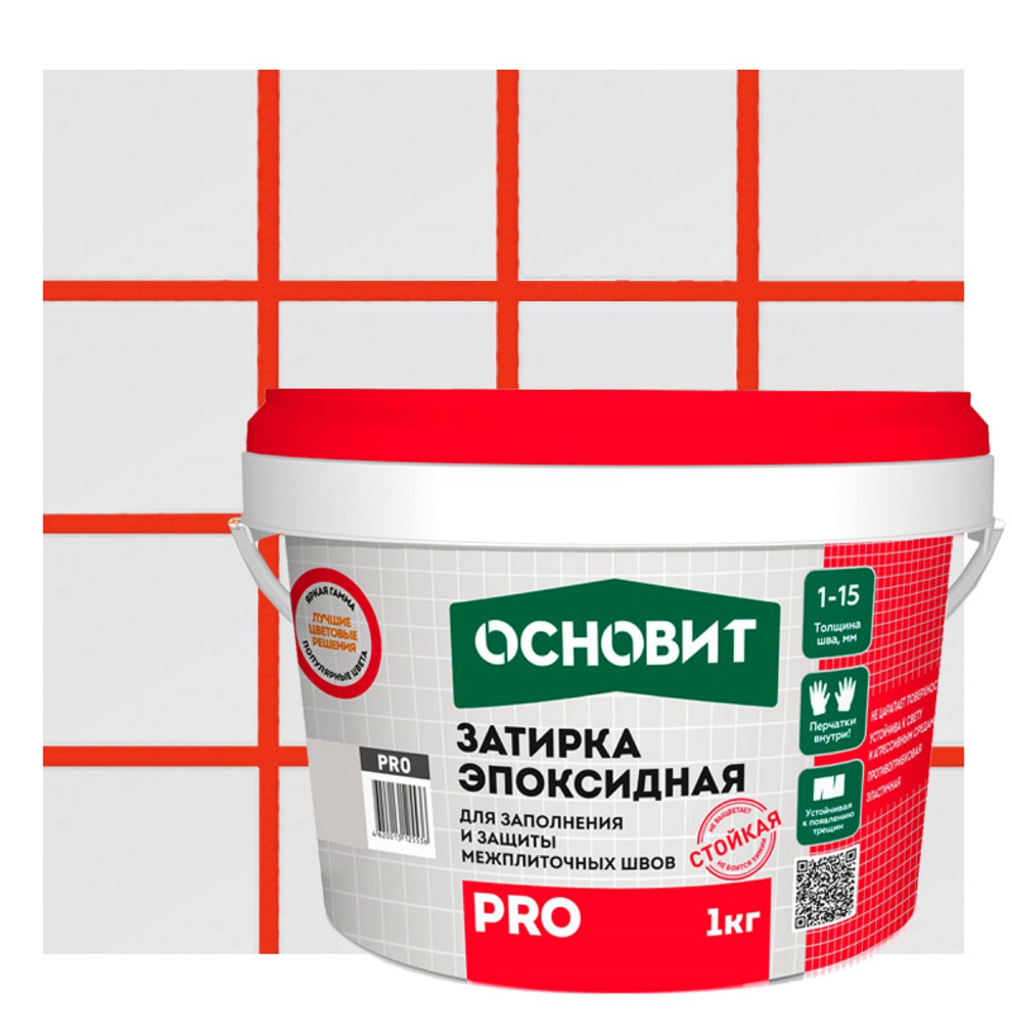 Изображение товара Эпоксидная затирка Основит Pro тициан 1 кг для внутренних и наружных работ