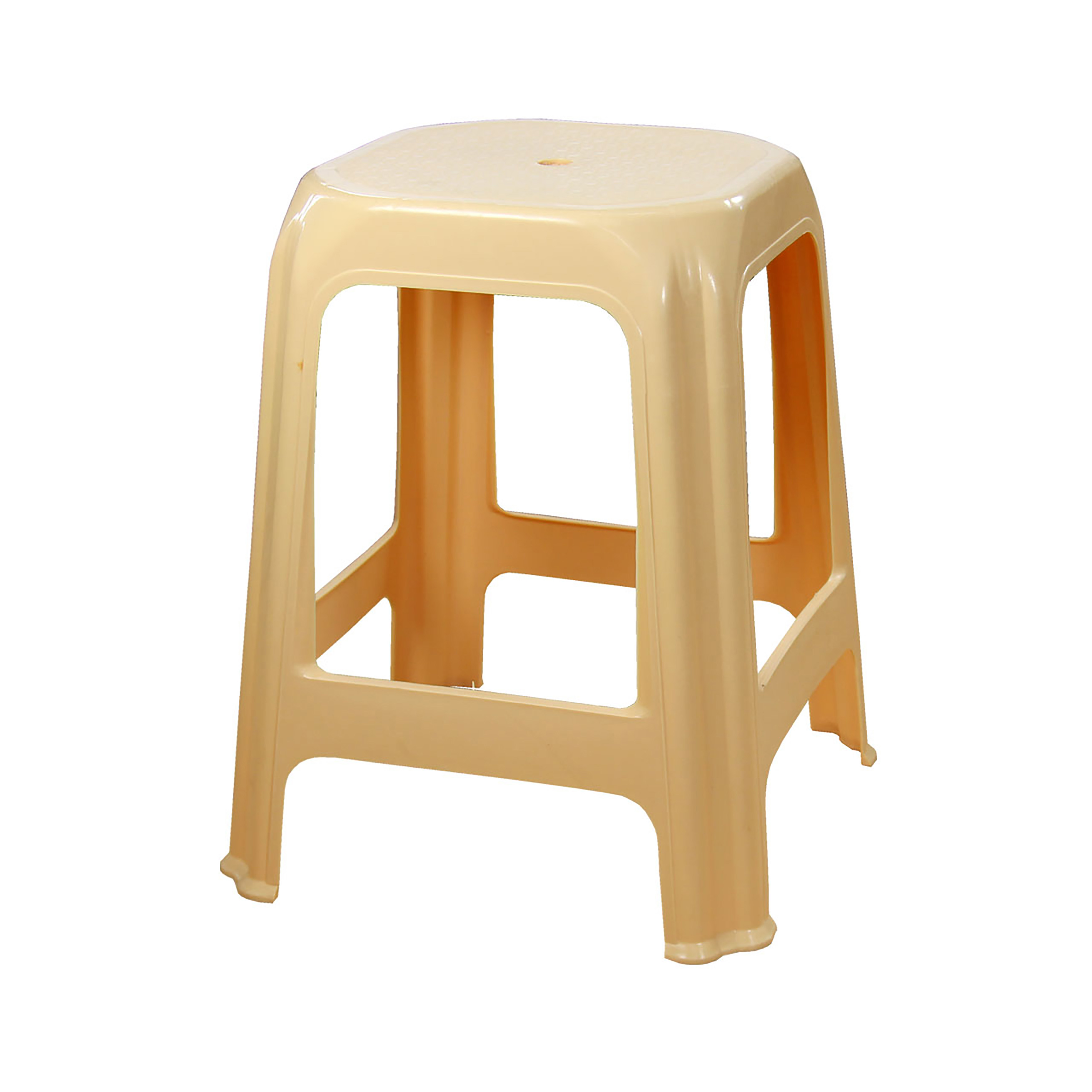 Изображение товара Стул-табурет садовый 28х28х48 см пластик бежевый