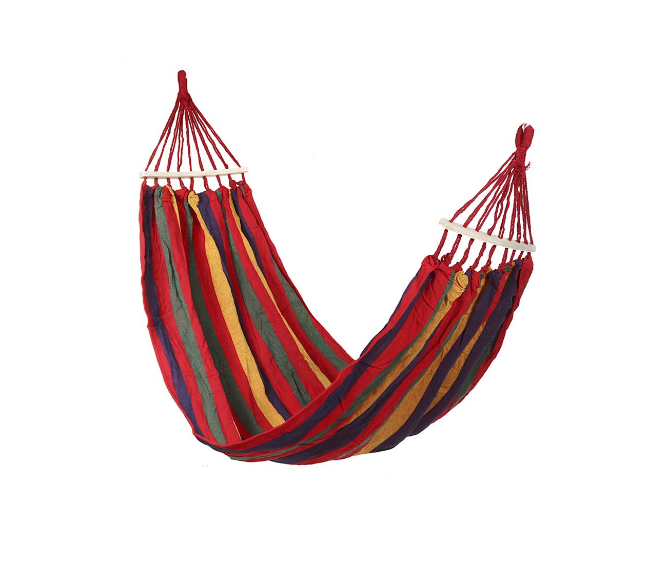 Изображение товара Гамак садовый 200х80 см дерево полиэстер разноцветный для отдыха на природе