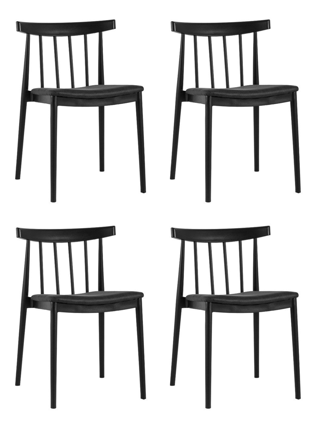 Изображение товара Кухонный стул Stool Group Ranch 75x51x45 см ткань цвет черный 4 шт Изображение товара Кухонный стул Stool Group Ranch 75x51x45 см ткань цвет черный 4 шт