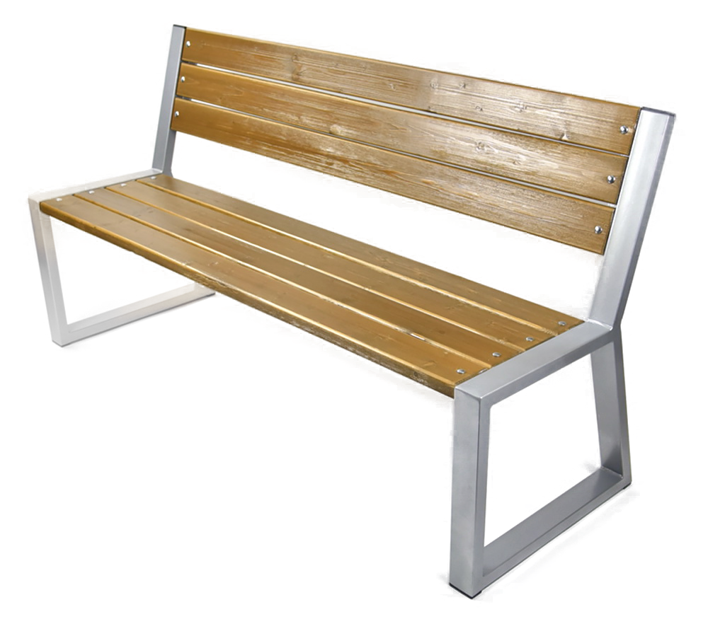 Изображение товара Садовая скамейка Бульвар СКБ-1-10 коричневая, 162x55x85 см, Россия