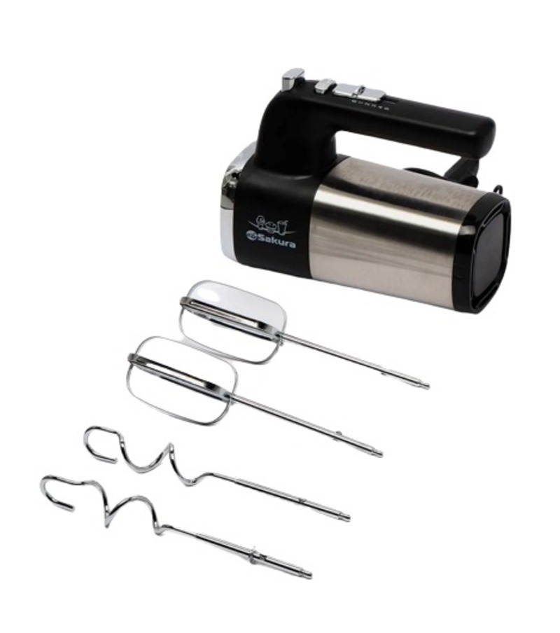 Изображение товара Ручной миксер Sakura 600 Вт 5 скоростей нержавеющая сталь SA-6329SBK