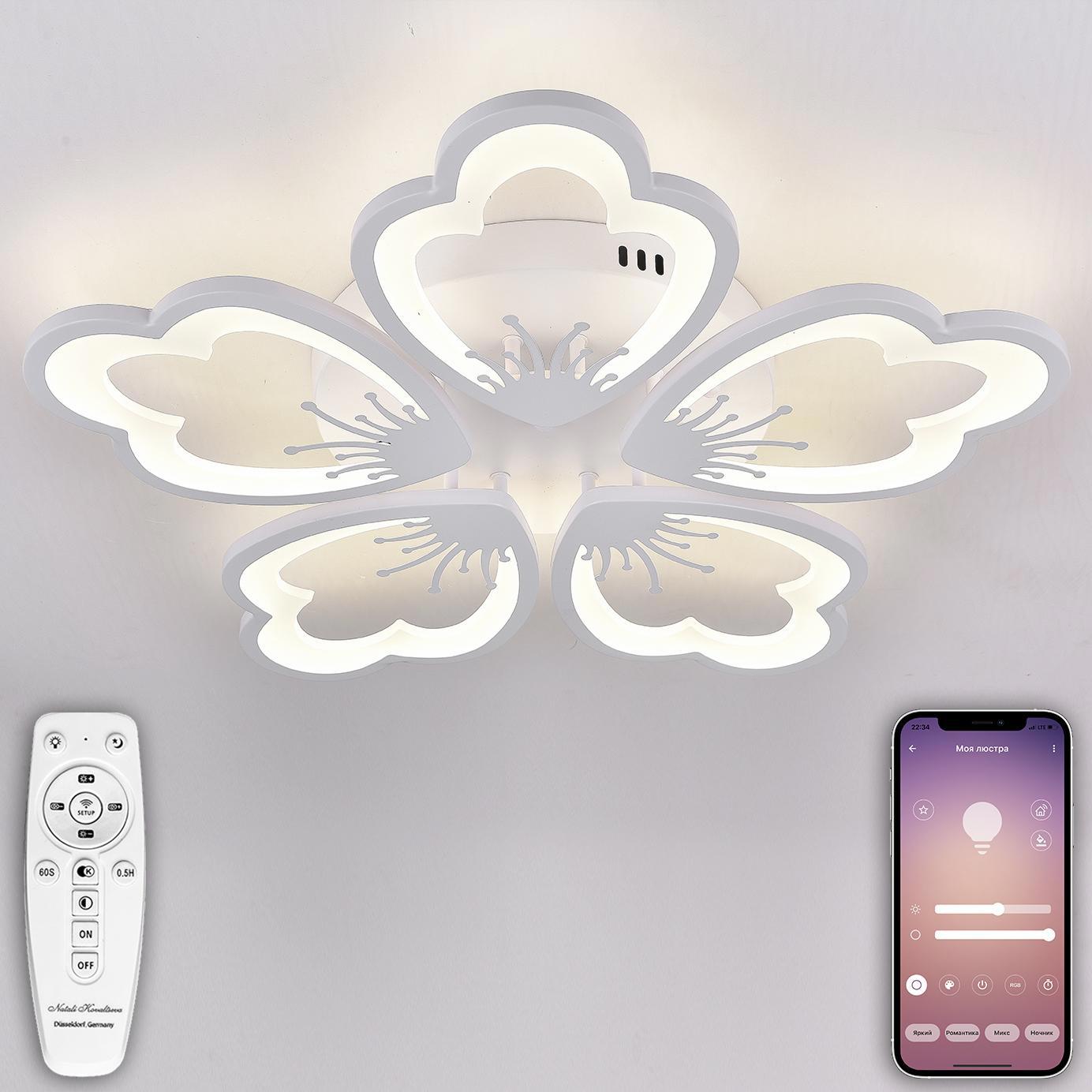 Изображение товара Люстра потолочная LED LAMPS 81230 с пультом регулировки белый свет современные стили