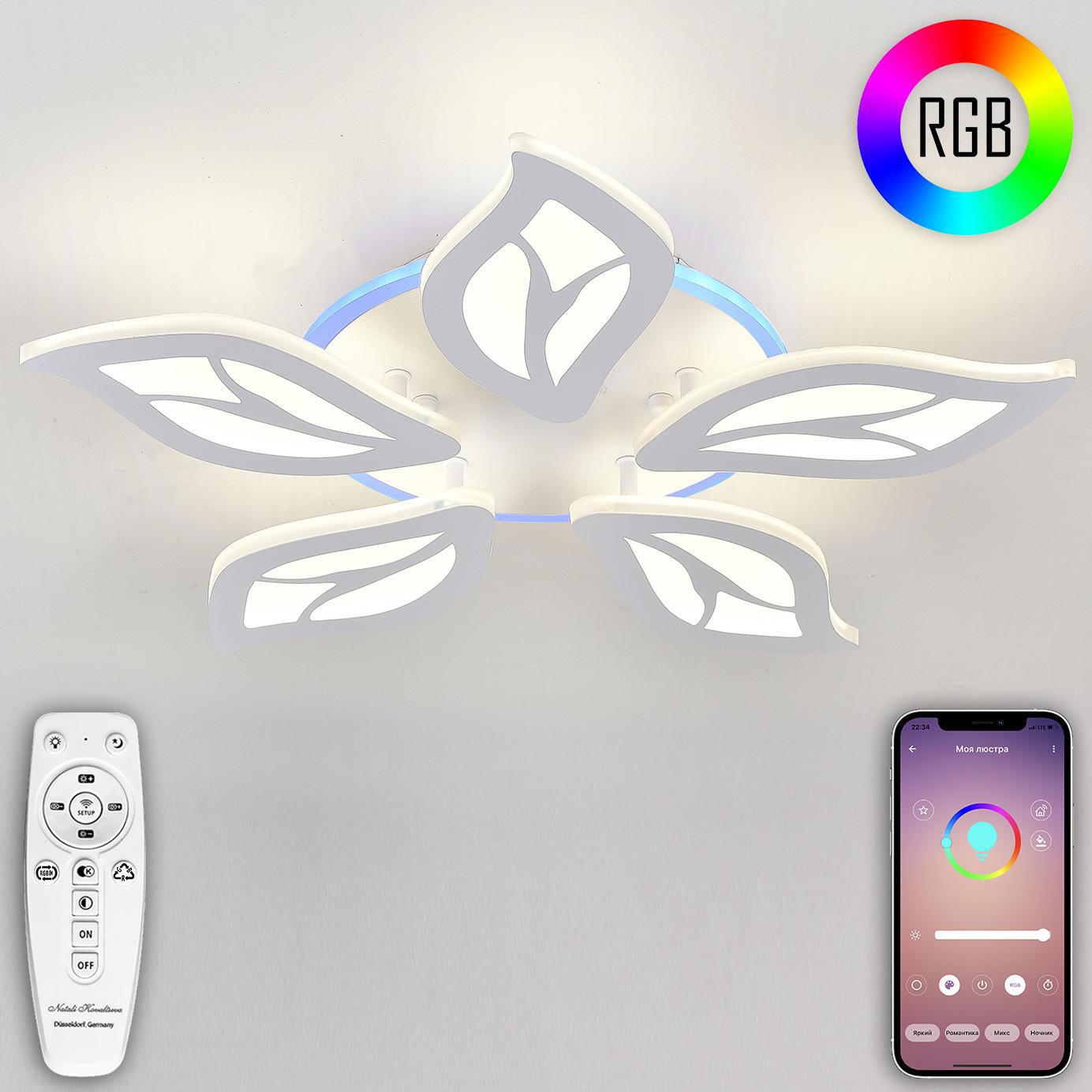 Изображение товара Современная RGB люстра потолочная с дистанционным управлением и регулировкой цвета и яркости