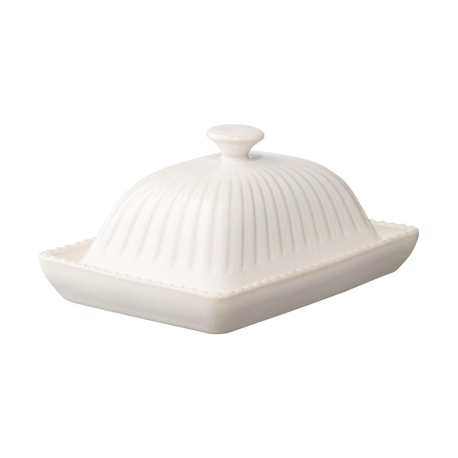 Изображение товара Масленка из фарфора TKano коллекции Kitchen Spirit белый, 11,5х16х8 см