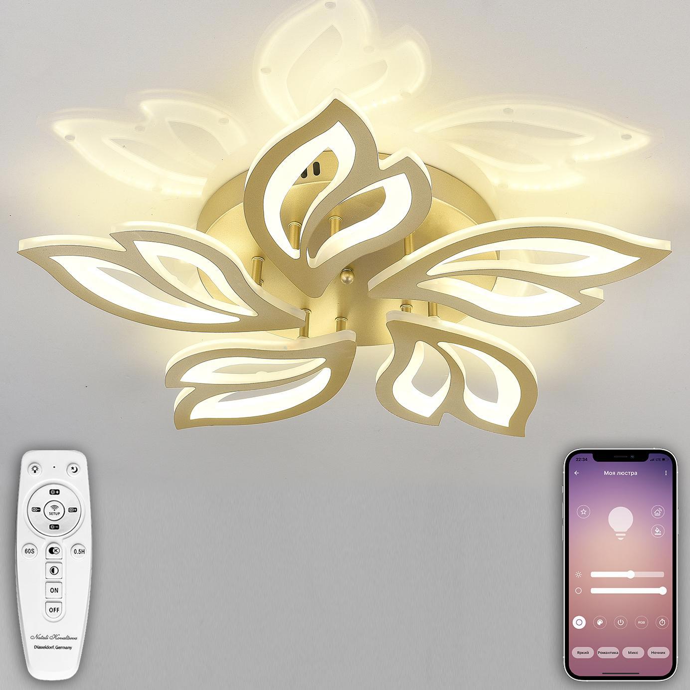 Изображение товара Современная светодиодная люстра потолочная NATALI KOVALTSEVA SAND INNOVATION STYLE 83059 22 м² регу