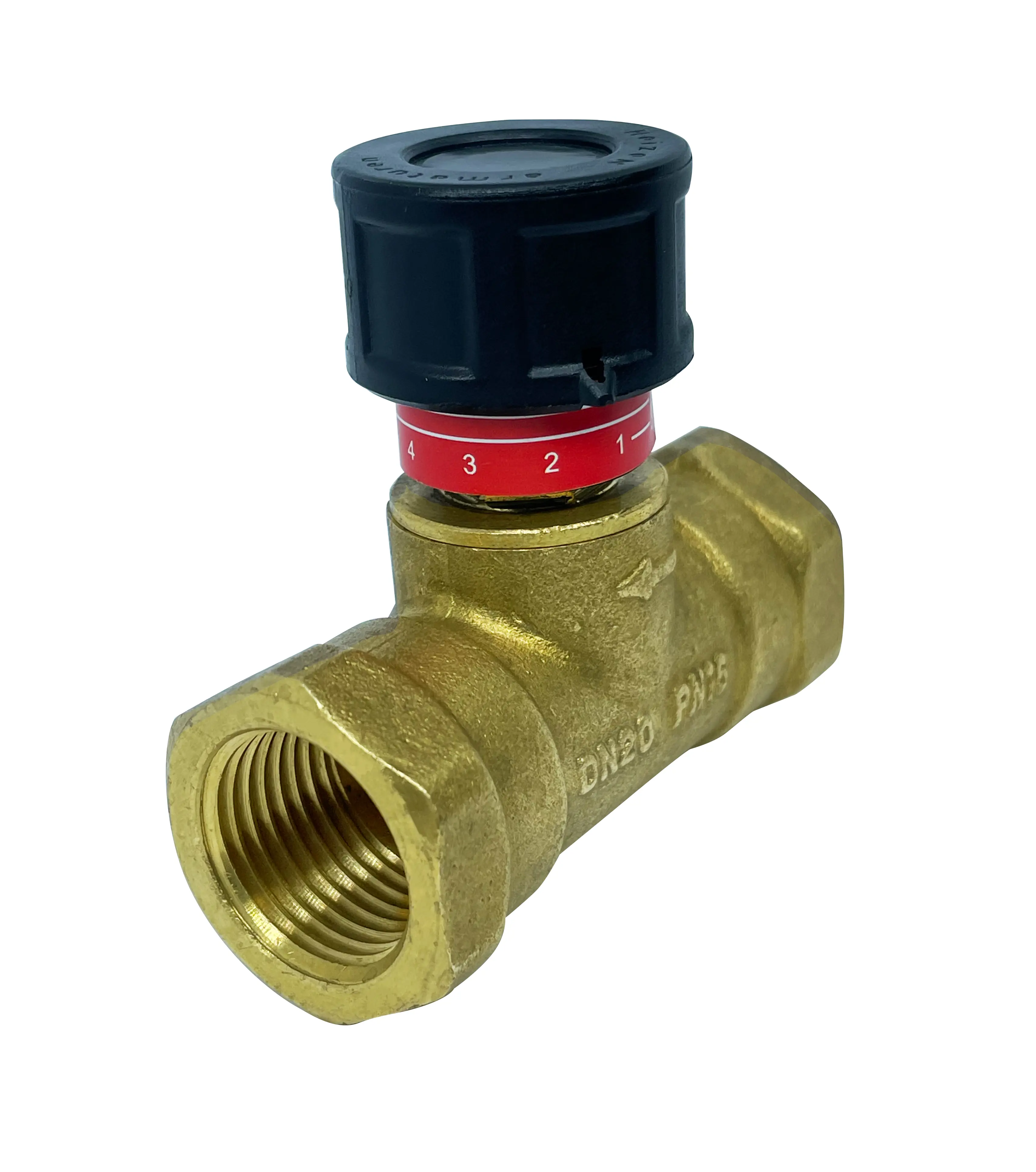 Балансировочный клапан для радиатора прямой Heizen 3/4" латунь