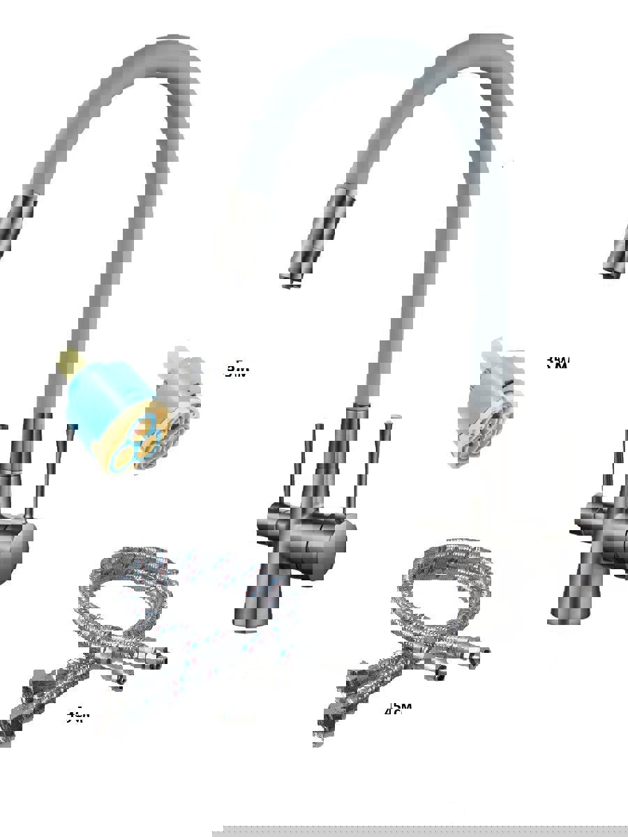 Изображение товара Смеситель для кухни однорычажный Oute излив 40 см латунь цвет титан