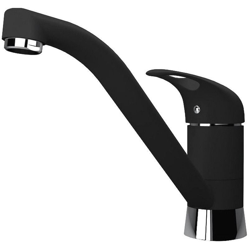 Изображение товара Смеситель для кухни Florentina Гамма излив 13 см черный металлик однорычажный поворотный