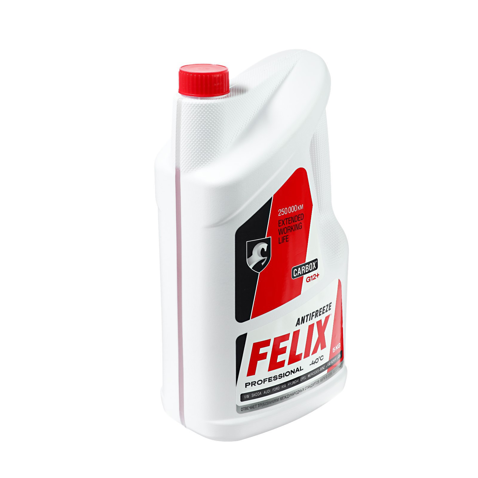 Изображение товара Антифриз Felix Carbox-40 -40 °C красный 5 л профессиональный для всех авто