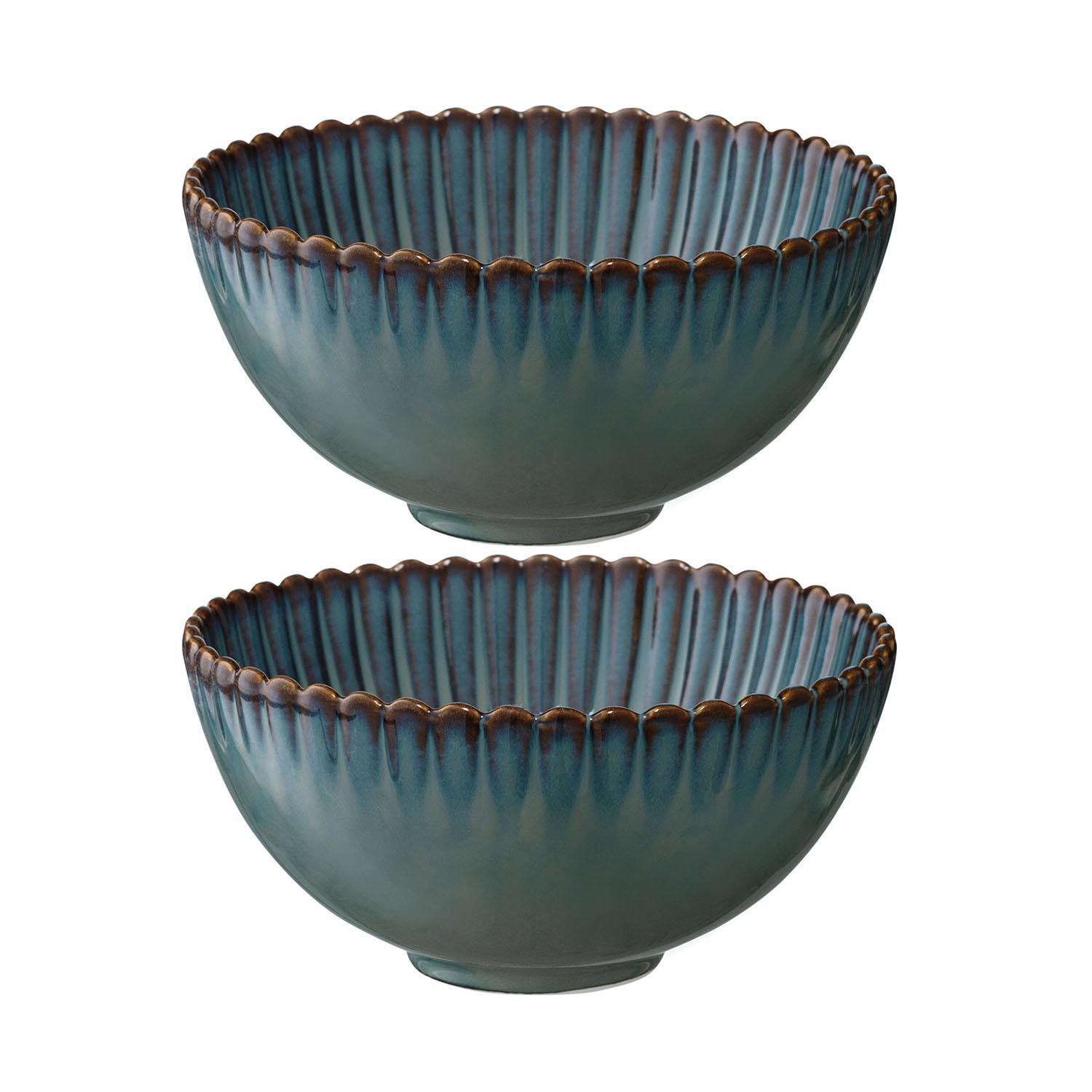 Изображение товара Набор из 2 фарфоровых салатников TKANO Kitchen Spirit 16.5 см темно-серый