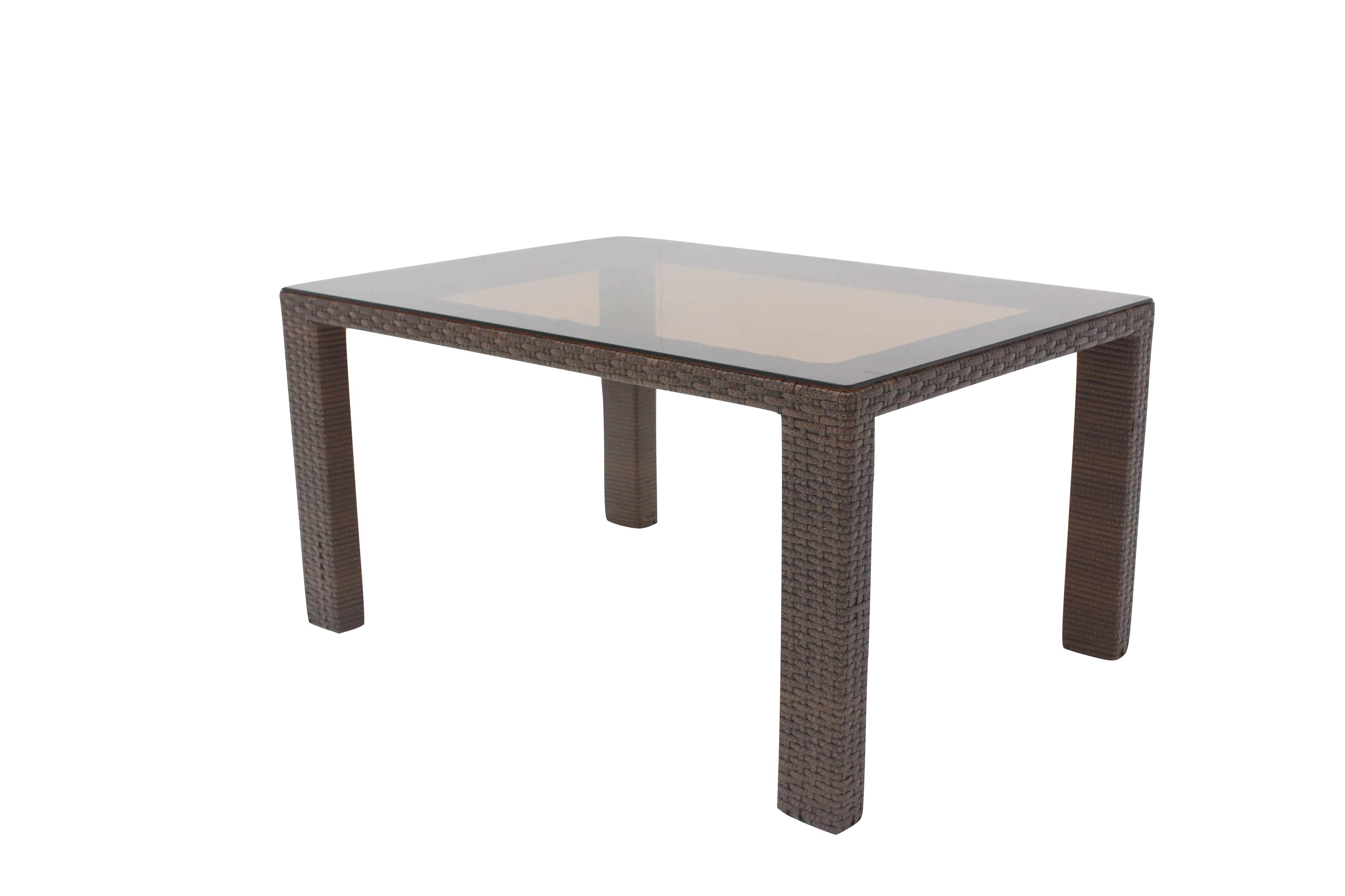 Изображение товара Кофейный прямоугольный стол 120x85x56 см пластик коричневый садовый мебели