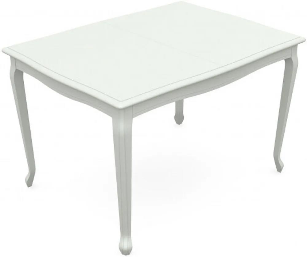 Изображение товара Стол Aurora Кабриоль прямоугольный 120x77.4 см из массива березы белый