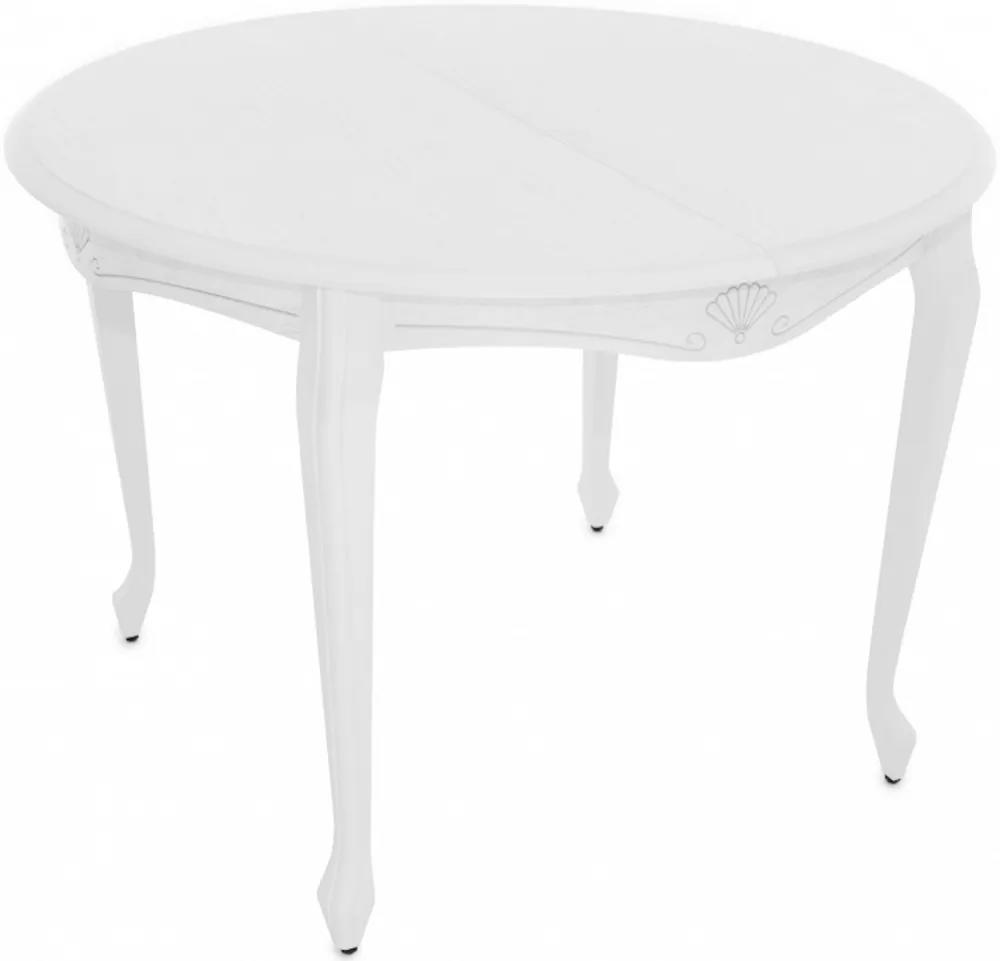 Изображение товара Стол Aurora Кабриоль круг 105x75 см дерево цвет белый
