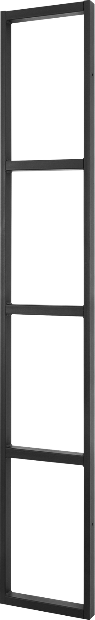 Боковина для стеллажа Лофт 2000 мм сталь черная