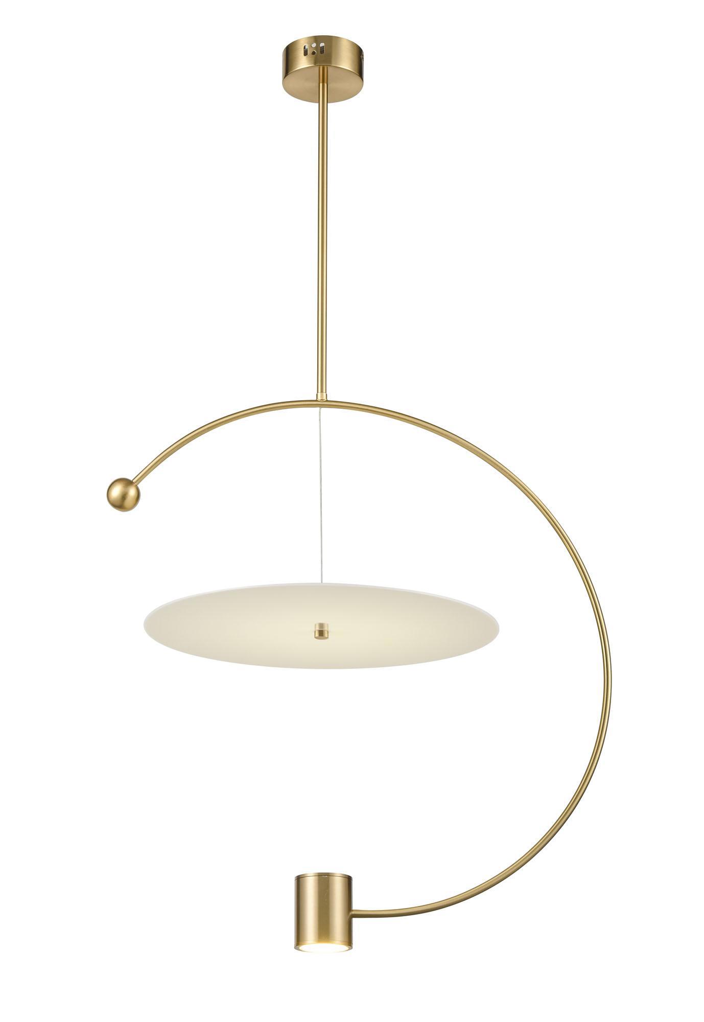 Изображение товара Люстра на штанге светодиодная VELE LUCE VL7284P11 3 м² нейтральный белый свет цвет латунь