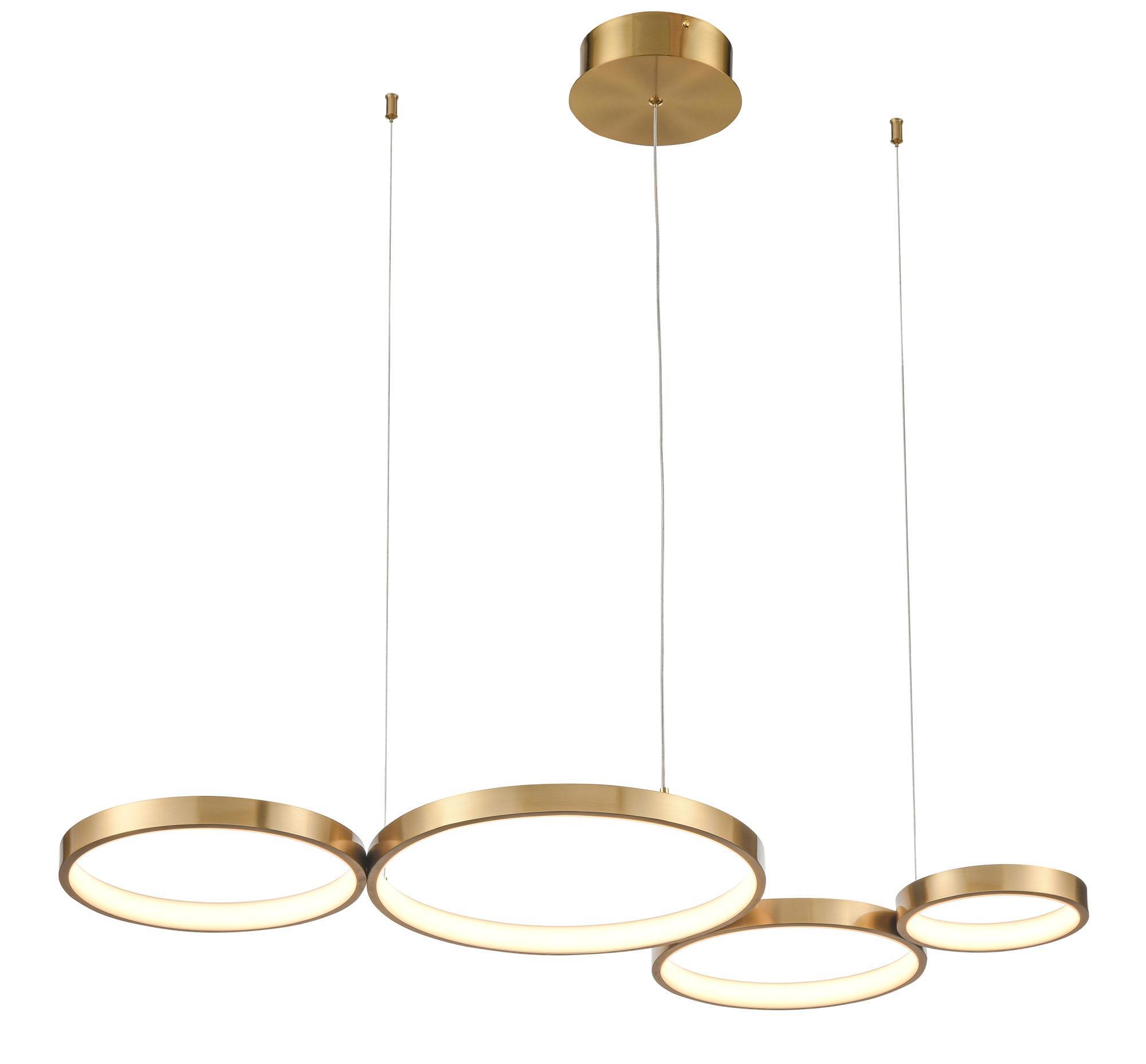 Изображение товара Люстра подвесная VELE LUCE VL7244P04 светодиодная современная латунь 30 м² теплый белый