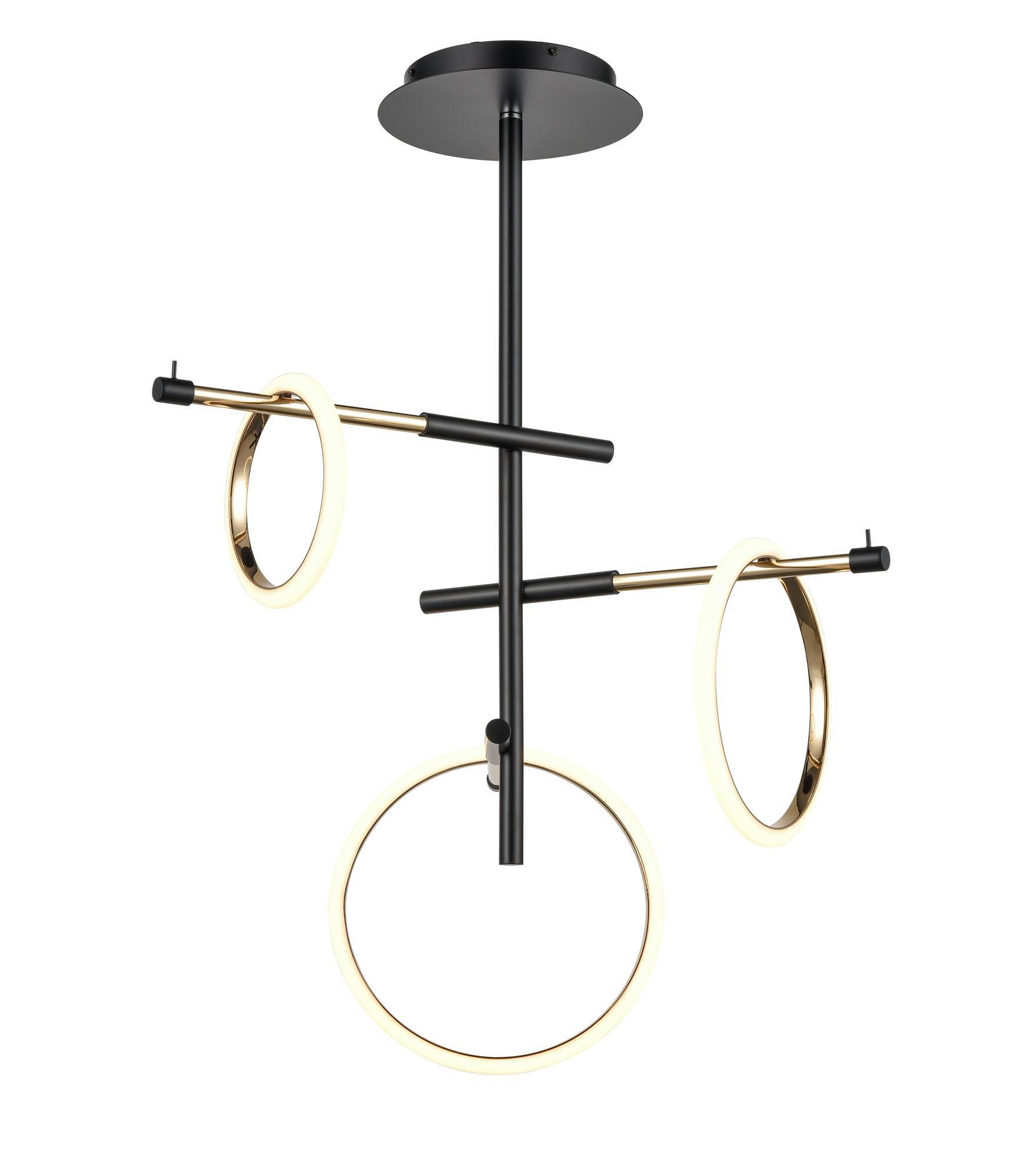 Изображение товара Люстра на штанге светодиодная VELE LUCE VL7262L03 20 м² теплый белый свет цвет черный