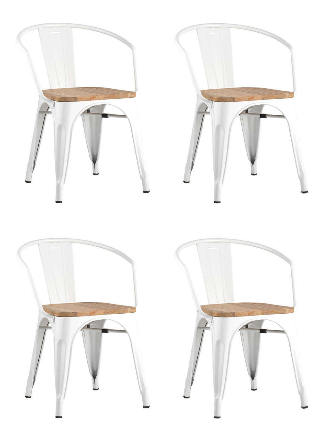 Изображение товара Кухонный стул в стиле Tolix белый 2 шт