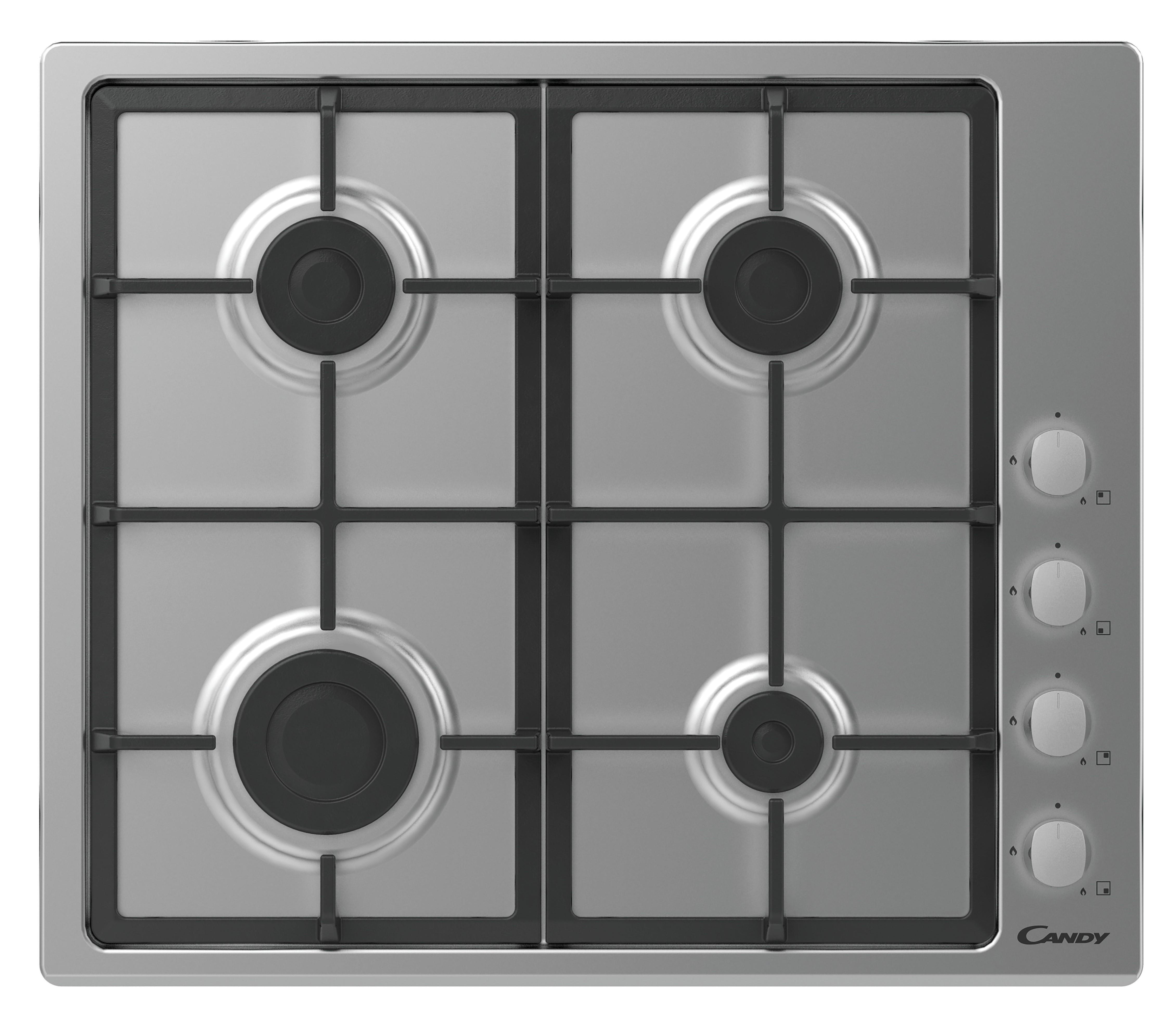 Изображение товара Газовая варочная панель Candy CHG6LX 59.50 см 4 конфорки цвет серебристый