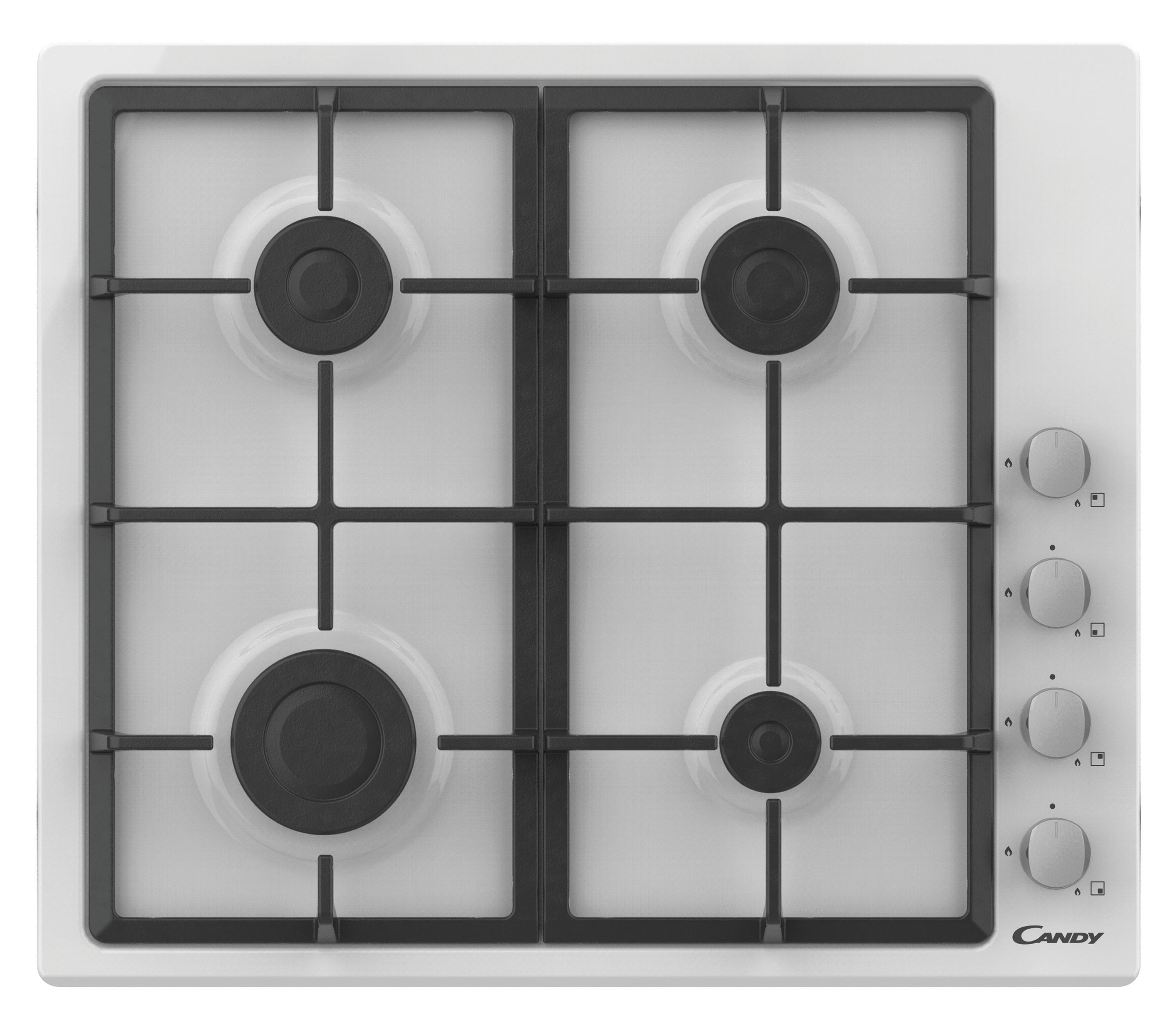 Изображение товара Газовая варочная панель Candy CHG6LW с 4 конфорками в белом цвете