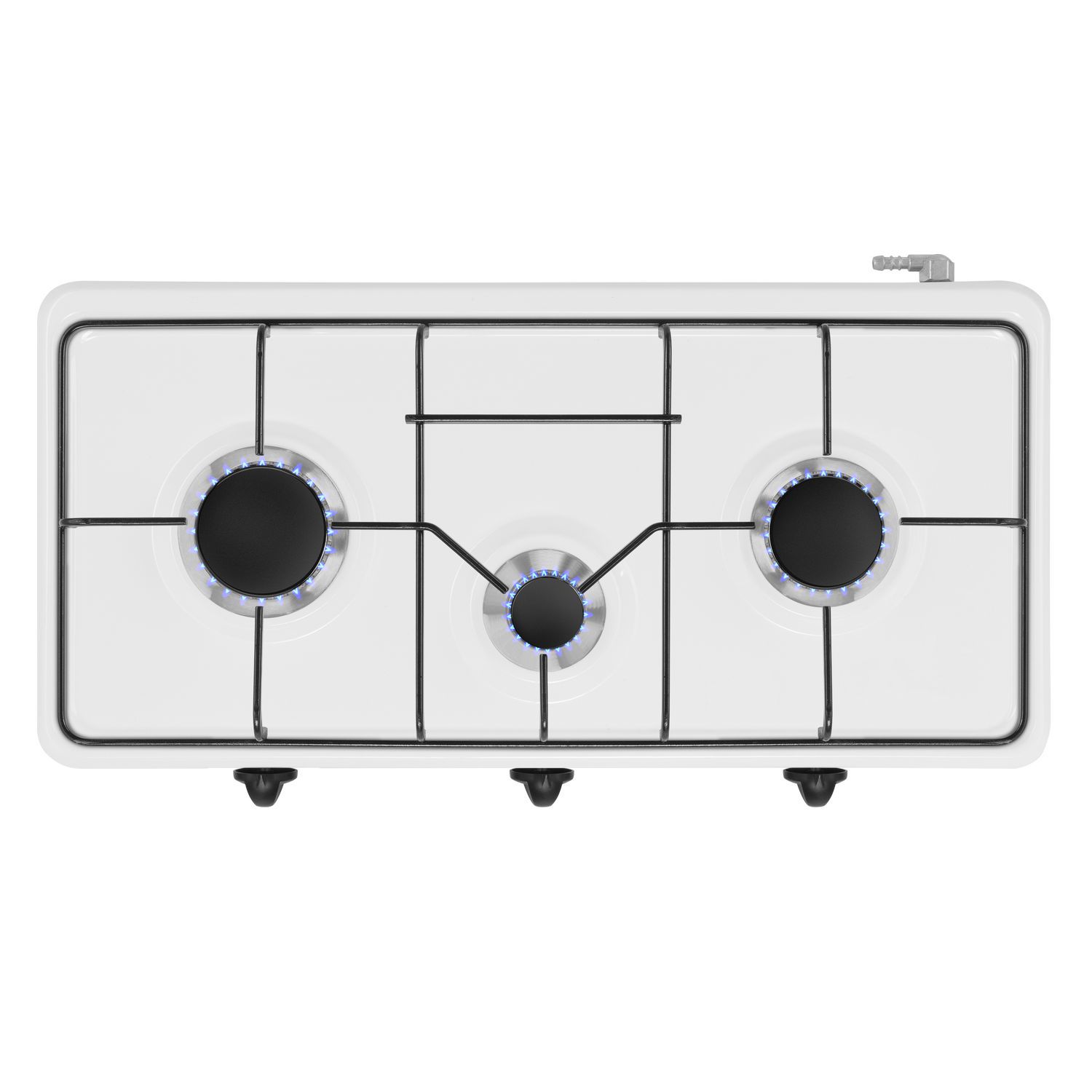 Изображение товара Газовая настольная плита Maunfeld EGHE.F63.3EW 3 конфорки белая